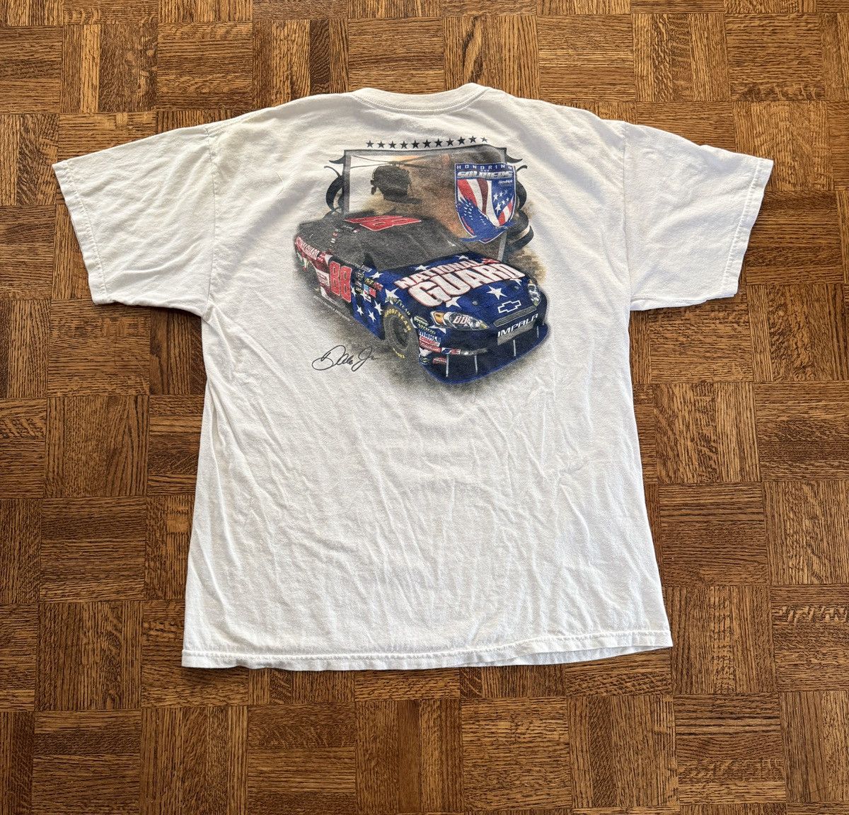 NASCAR Vintage Y2K Dale Earnhardt Jr. National Guard Graphic Tee Size US L / EU 52-54 / 3 - 2 Thumbnail