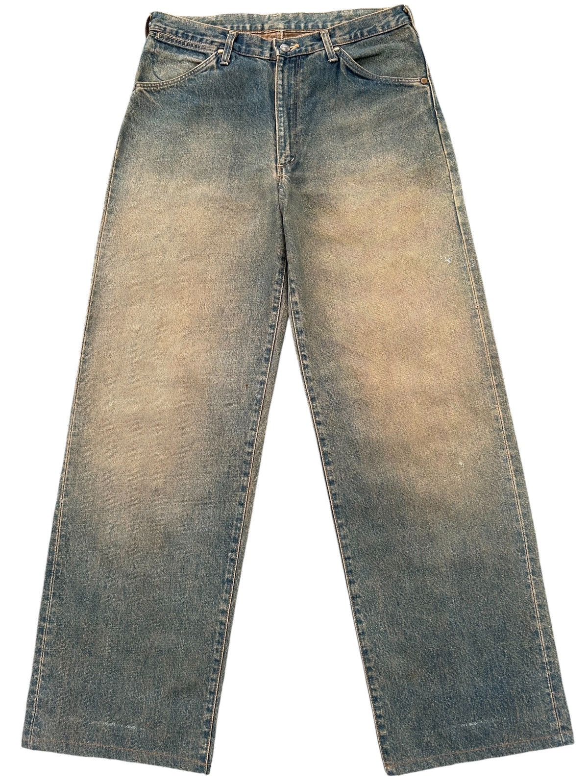 Kapital VINTAGE WRANGLER SELVEDGE BAGGY RUSTY DENIM JEANS Size US 33 - 1 Thumbnail