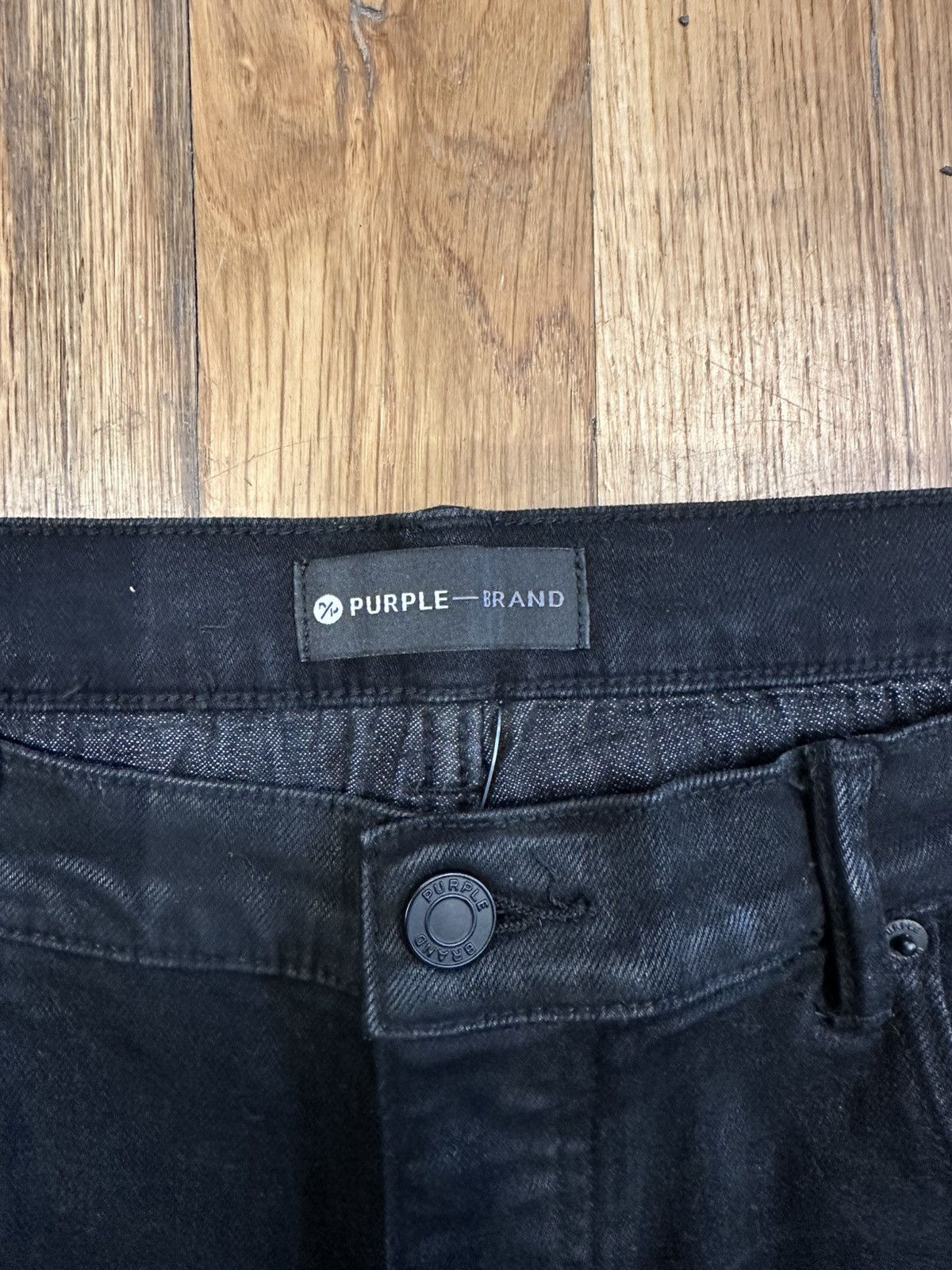 Purple Brand Purple Brand Splatter Distress Black Denim Jeans Sz 40 Size US 40 / EU 56 - 3 Thumbnail