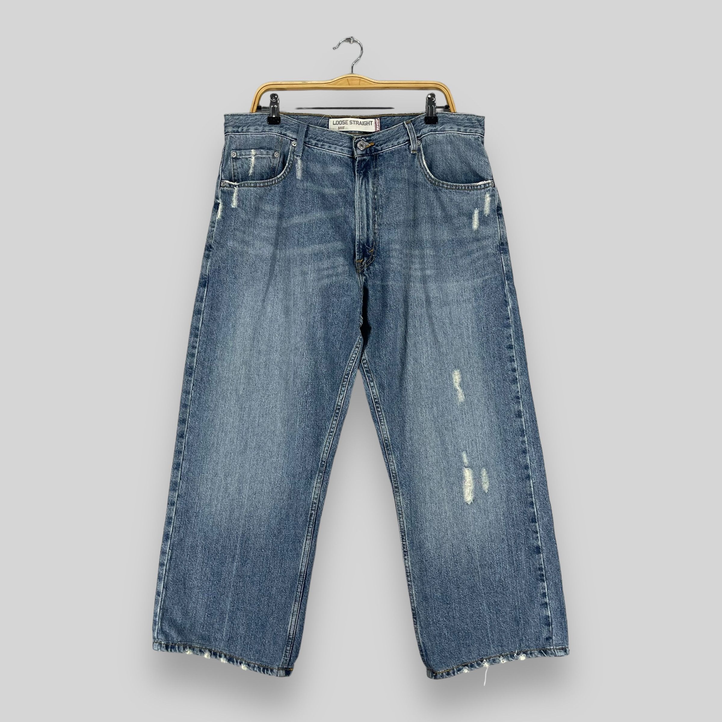 Levi's Vintage Clothing × Vintage W37 L26 Vintage Levis Distressed High Rise Cropped Jeans Size US 37 - 1 Thumbnail