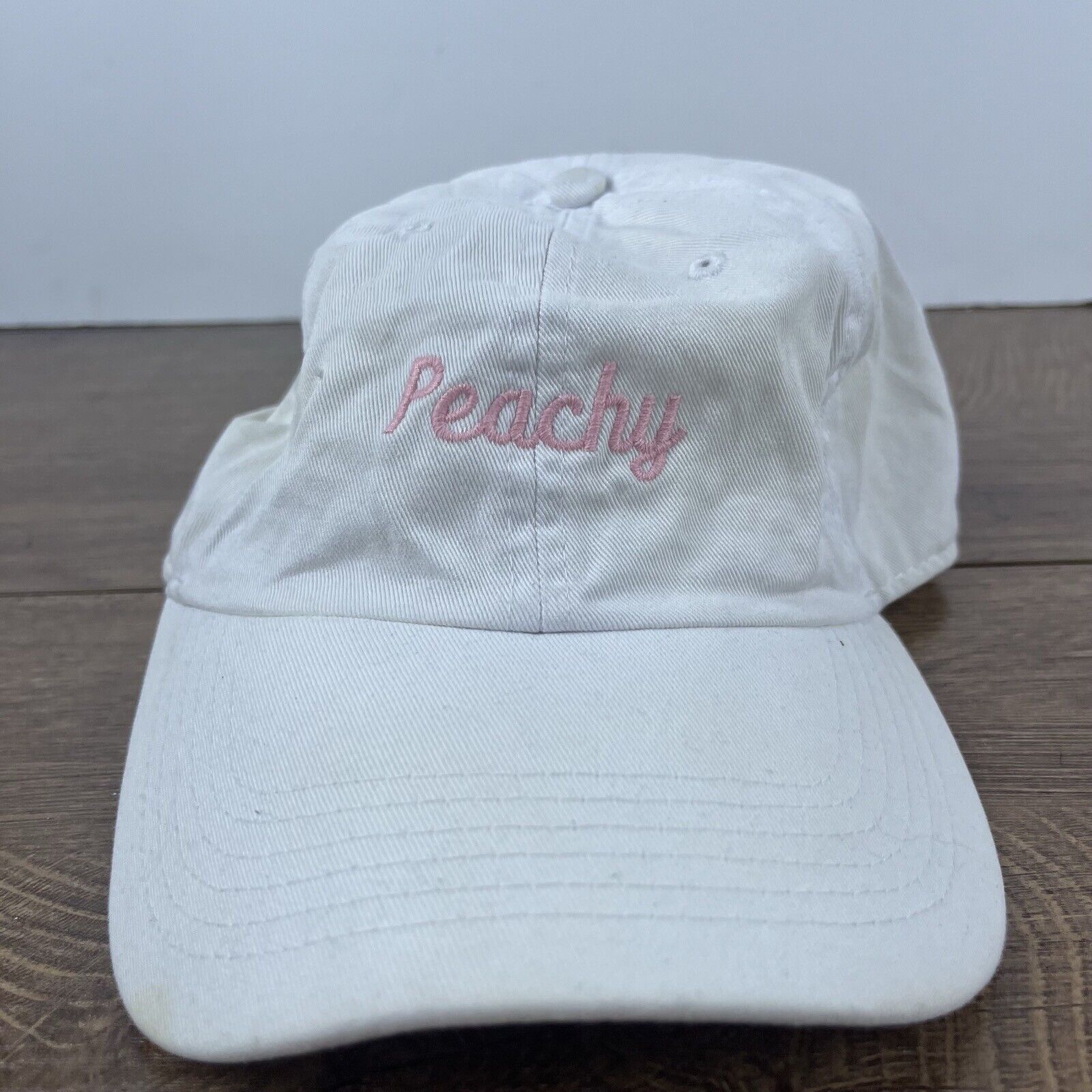 Other Peachy Hat Peach Adjustable Hat White Adjustable Hat White A Size ONE SIZE - 5 Thumbnail