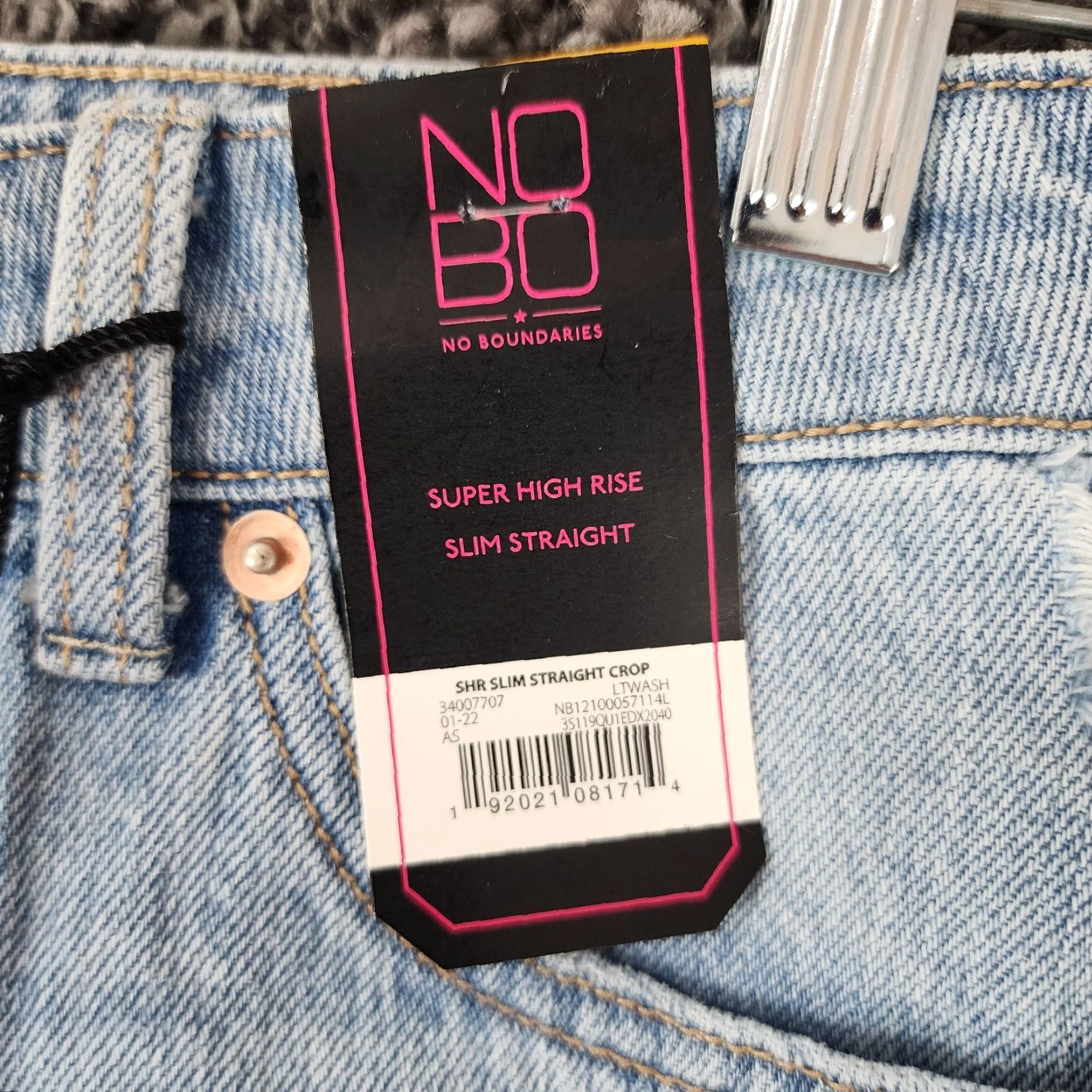 Vintage NO BOUNDARIES Women’s Super High Rise Slim Straight Distressed Blue Jeans Size 13 Size 34" / US 12 / IT 48 - 4 Thumbnail