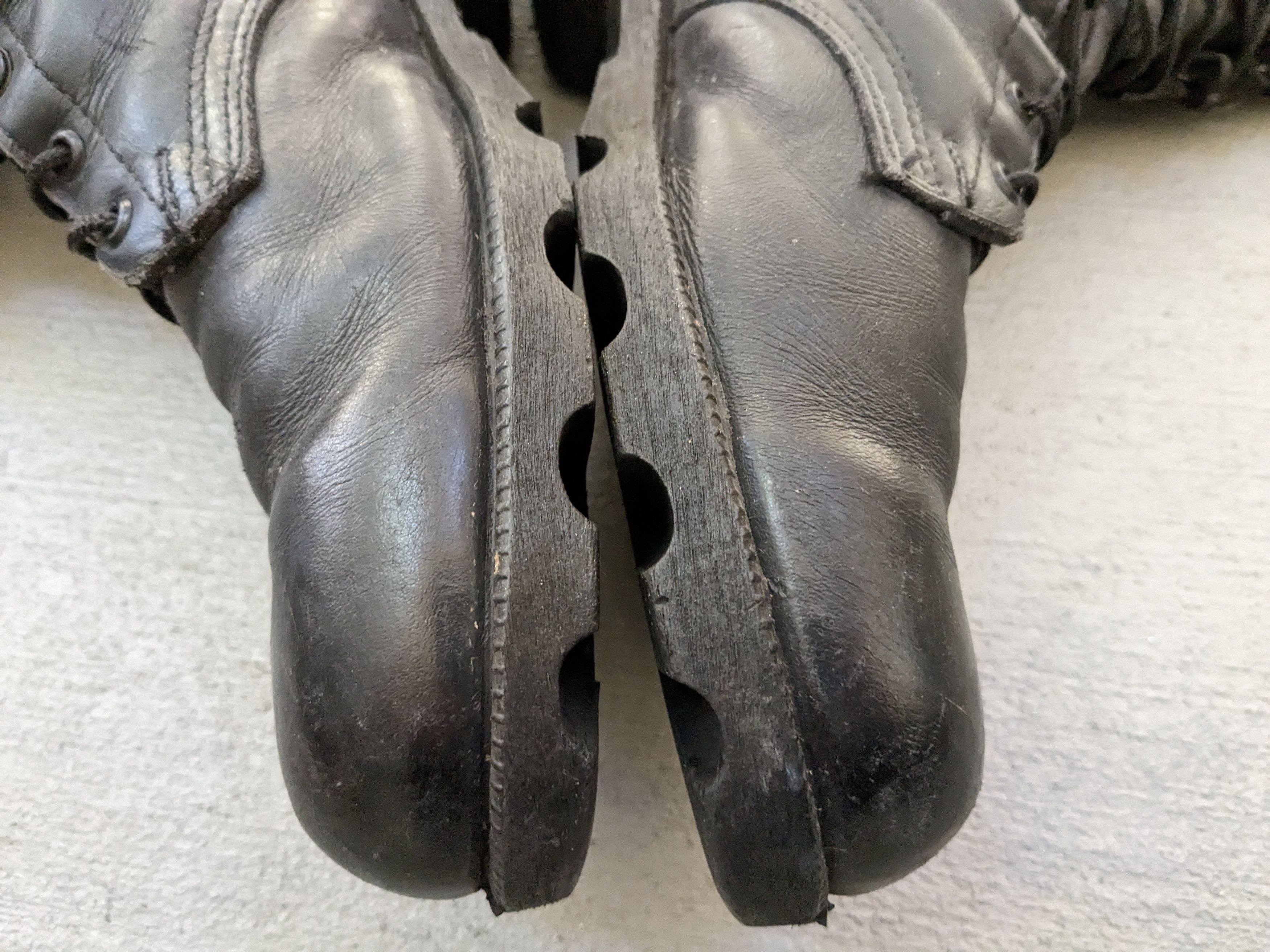 Vintage Vintage Combat Boots Black 12 Leather Biker Chunky Rubber Size US 12 / EU 45 - 4 Thumbnail