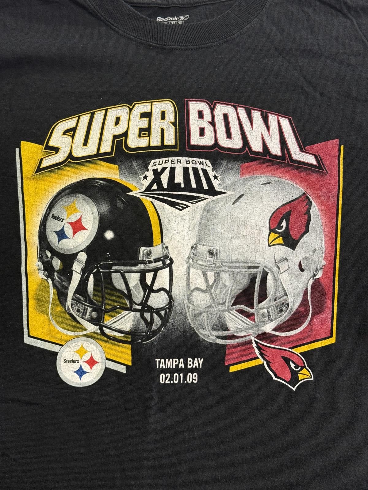 Reebok NFL Super Bowl XLIII Pittsburgh Steelers vs Cardinals 09 XL Size US XL / EU 56 / 4 - 3 Thumbnail