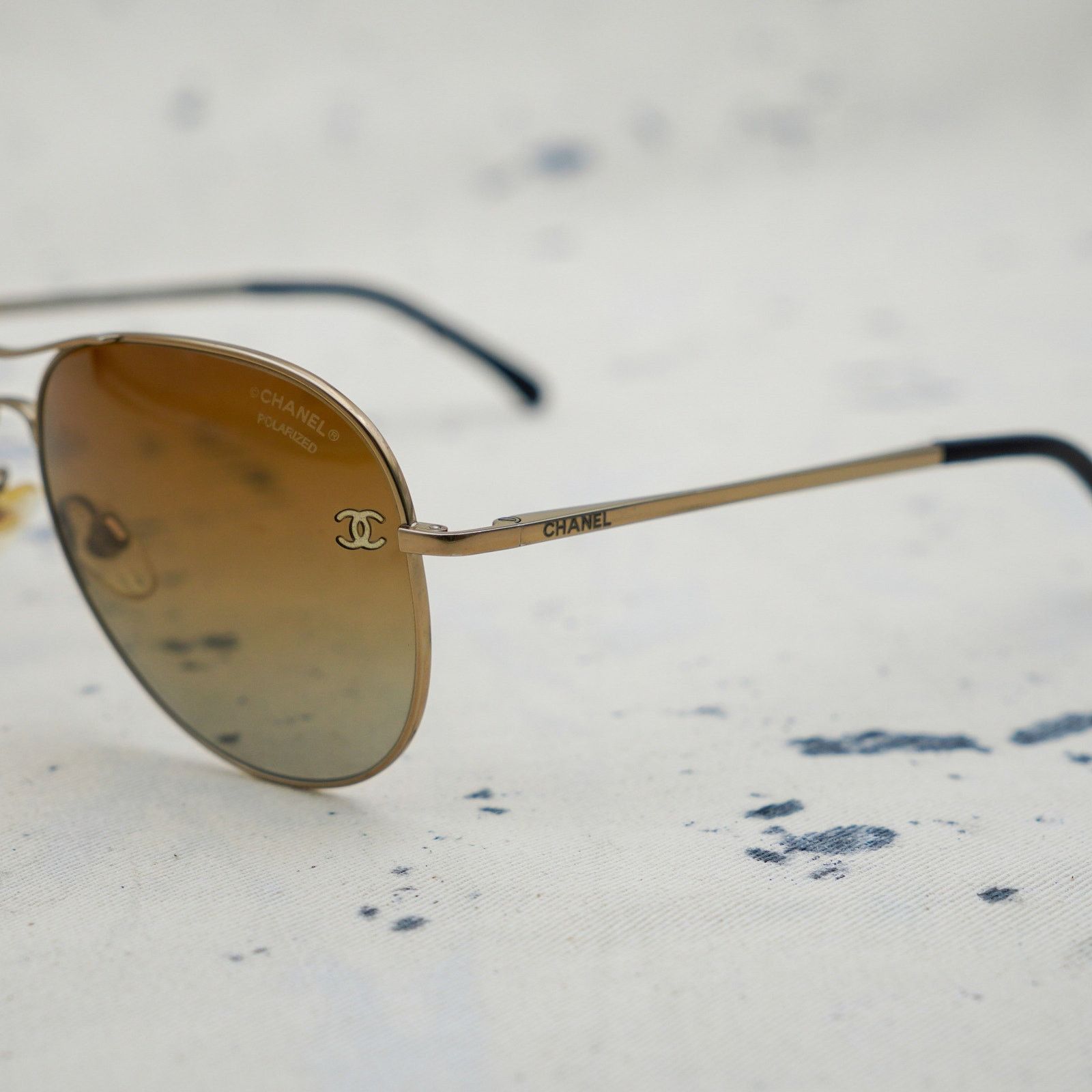 Chanel Chanel 4189 gold gradient cc logo metal aviator sunglasses Size ONE SIZE - 4 Thumbnail
