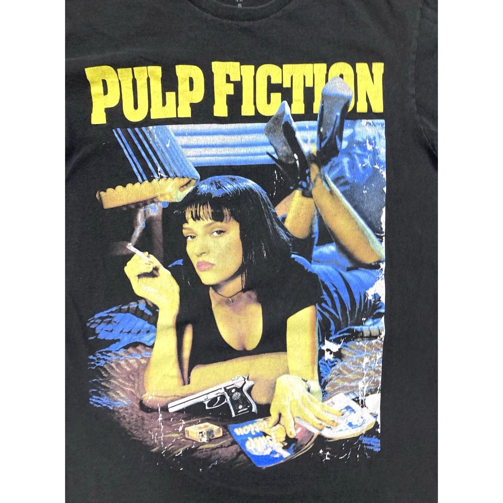 Vintage VINTAGE Pulp Fiction T-Shirt Women Small Black Short Sleeve Size S / US 4 / IT 40 - 2 Thumbnail