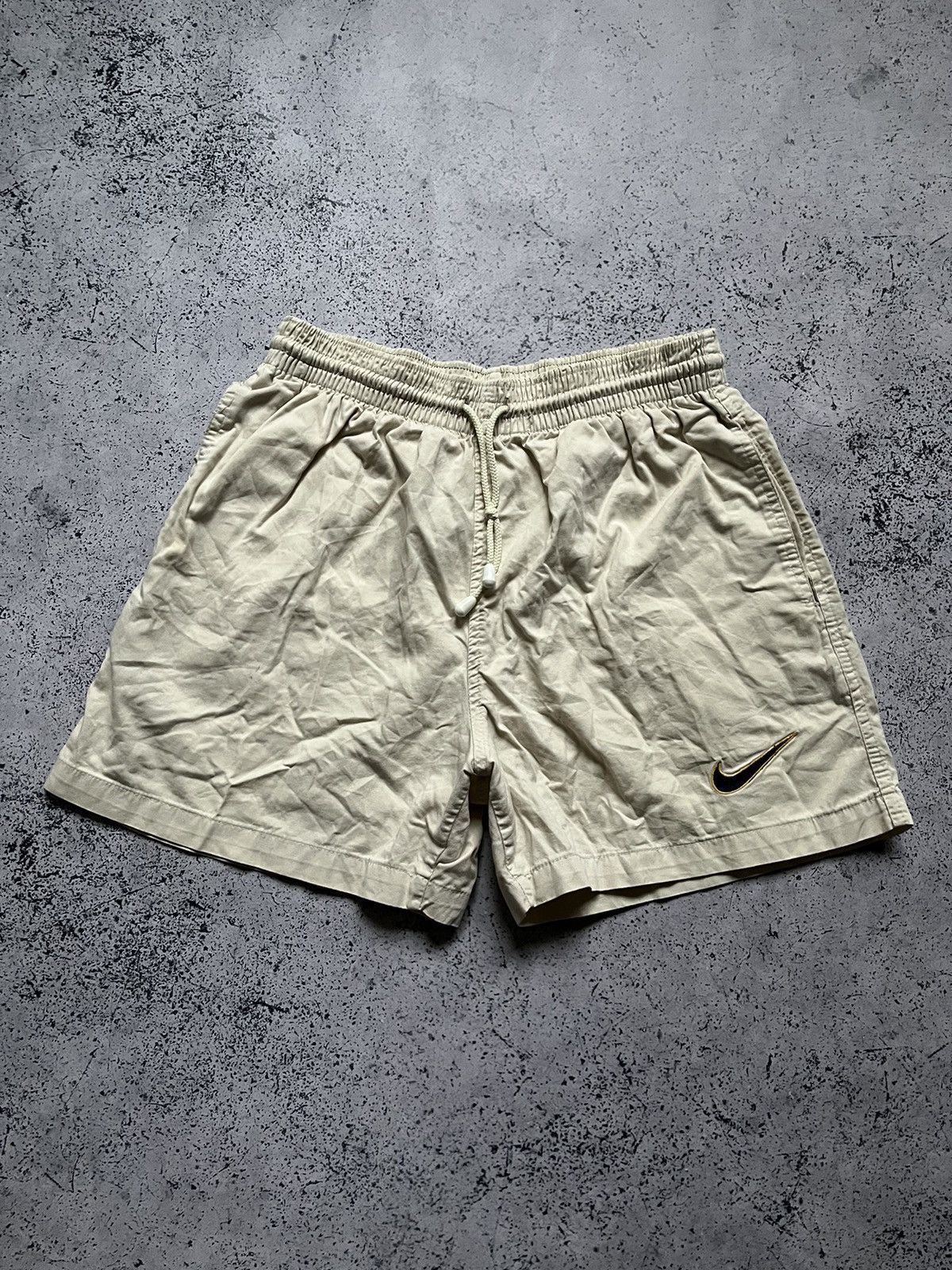 Nike × Vintage Vintage Nike Drill Nylon Shorts Mini Swoosh Y2K USA Size US 32 / EU 48 - 1 Thumbnail
