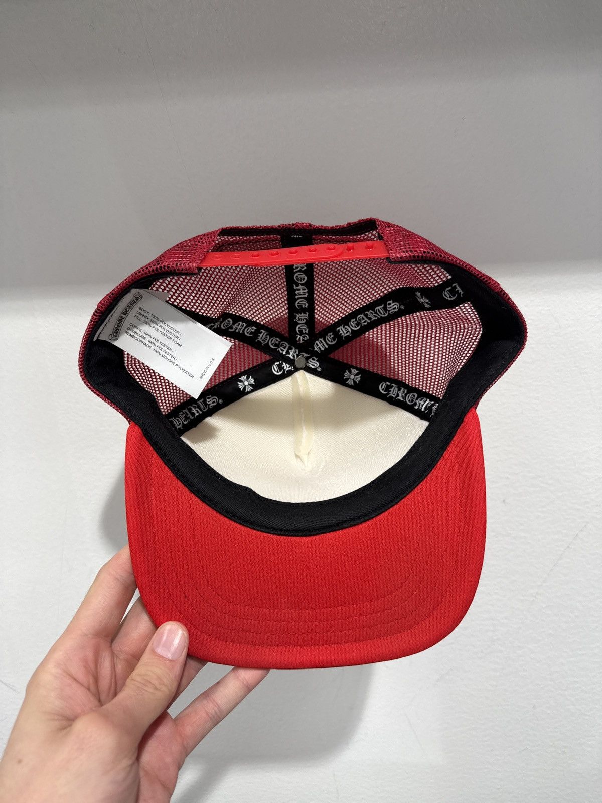 Chrome Hearts Chrome Hearts King Taco Red Trucker Hat Size ONE SIZE - 3 Thumbnail