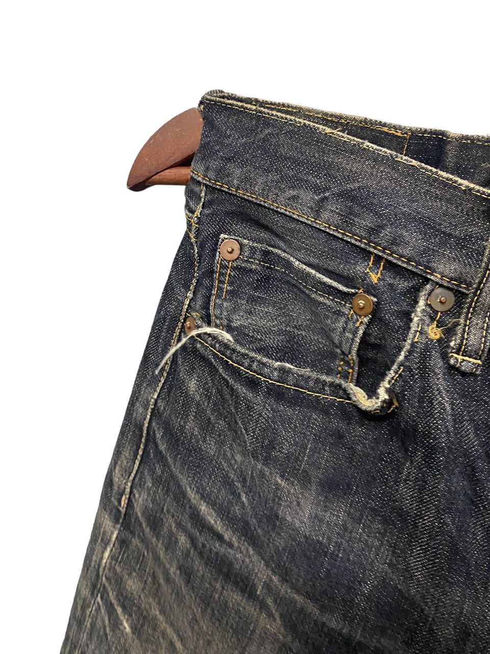 45rpm 💥BEST OFFER💥VINTAGE 45 RPM DISTRESSED DENIM JEANS Size US 28 / EU 44 - 12 Thumbnail