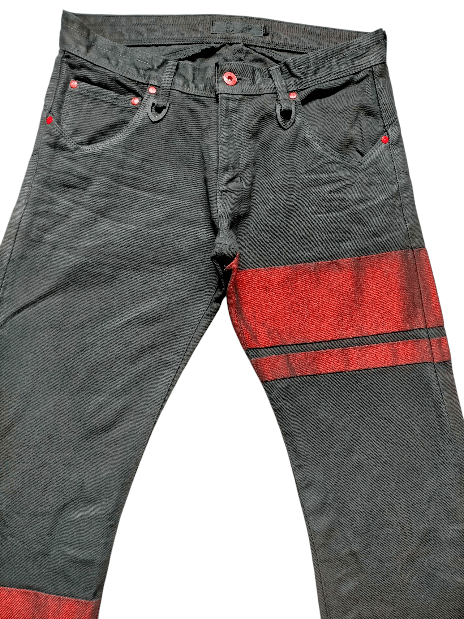 If Six Was Nine Flare Jeans Jackrose Waxed Boot cut Black Denim Size US 31 - 3 Thumbnail