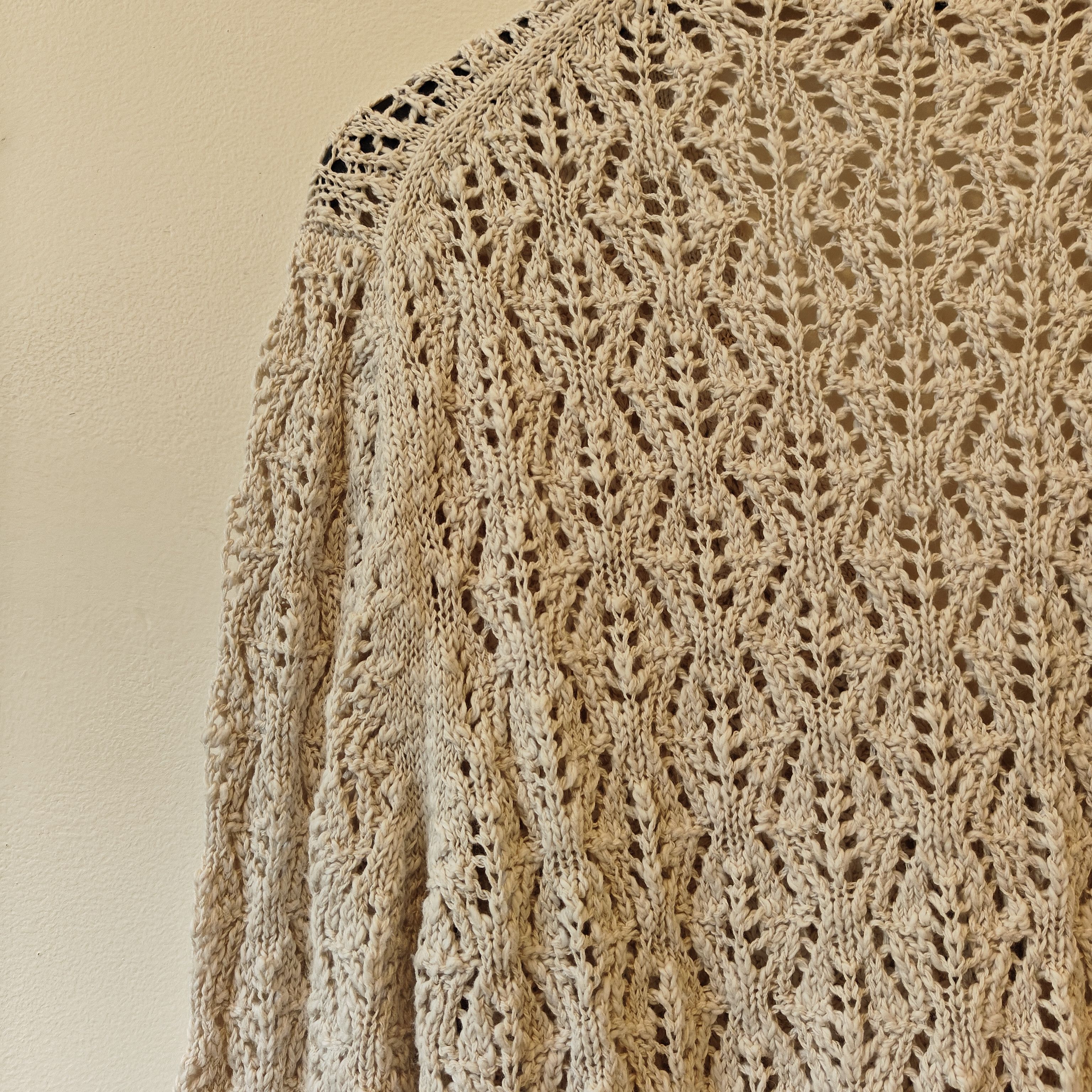 3sixteen NWT Knit ecru cardigan, crochet fits small $298 Size US M / EU 48-50 / 2 - 17 Thumbnail