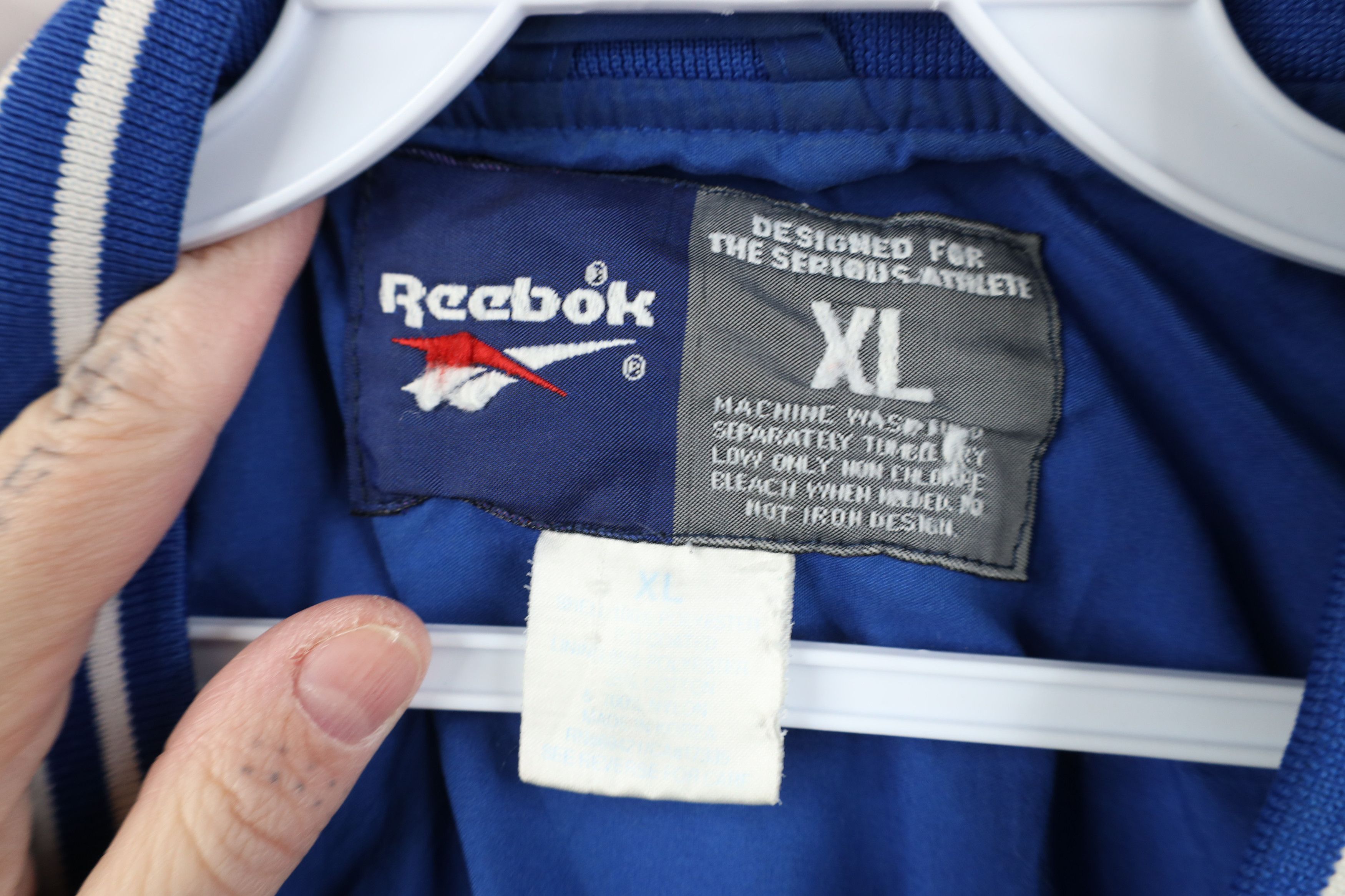 Reebok Vintage 90s Reebok Lined Pullover Windbreaker Jacket Blue Size US XL / EU 56 / 4 - 12 Thumbnail