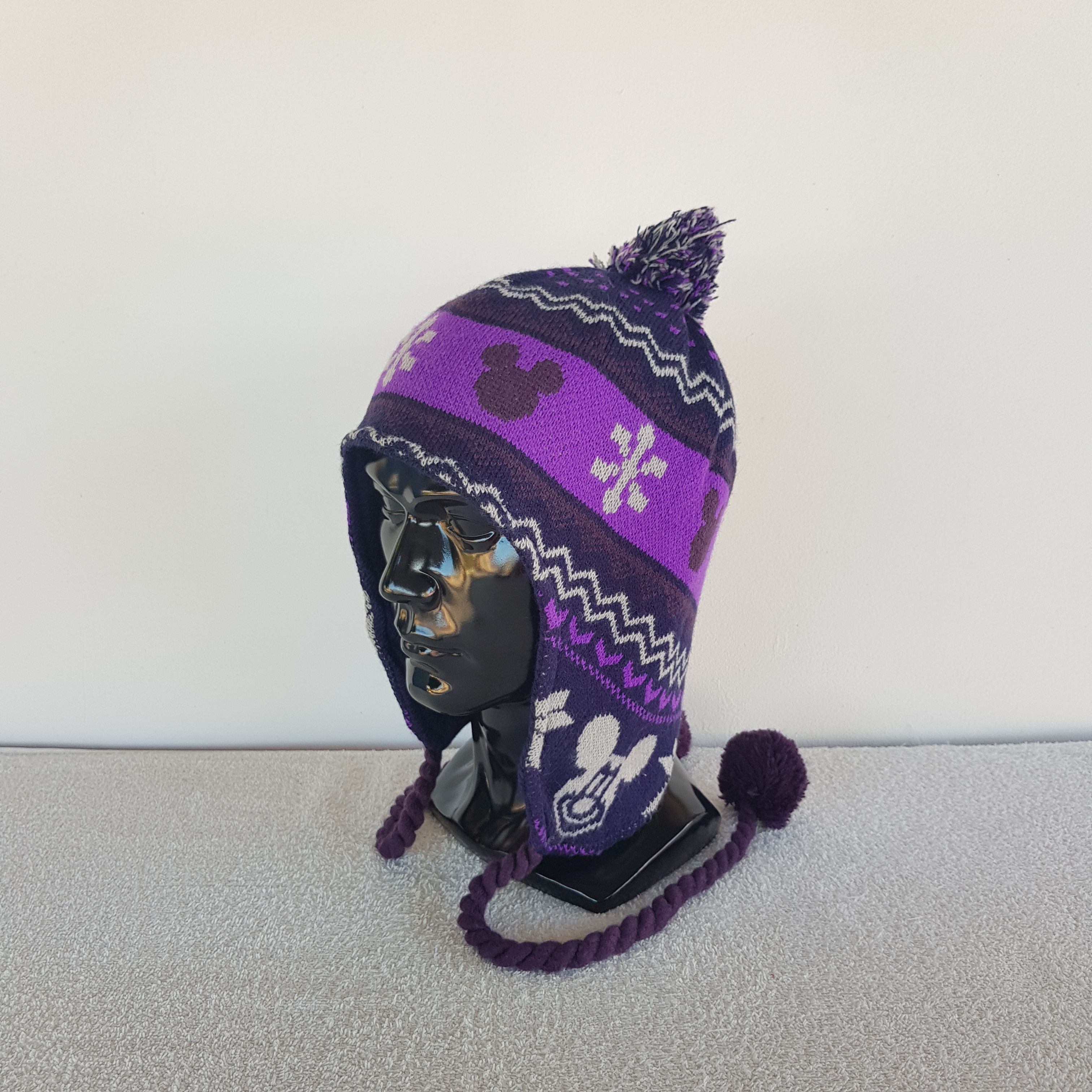 Mickey Mouse Vintage Mickey Mouse Earflap Beanie Snow Caps Hats. Size ONE SIZE - 1 Thumbnail