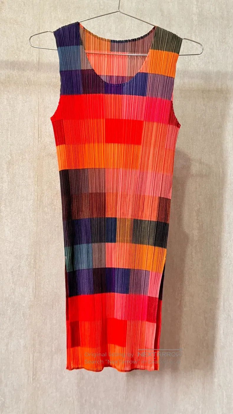 Issey Miyake Issey Miyake Color Block Camisole Dress Size L / US 10 / IT 46 - 4 Thumbnail
