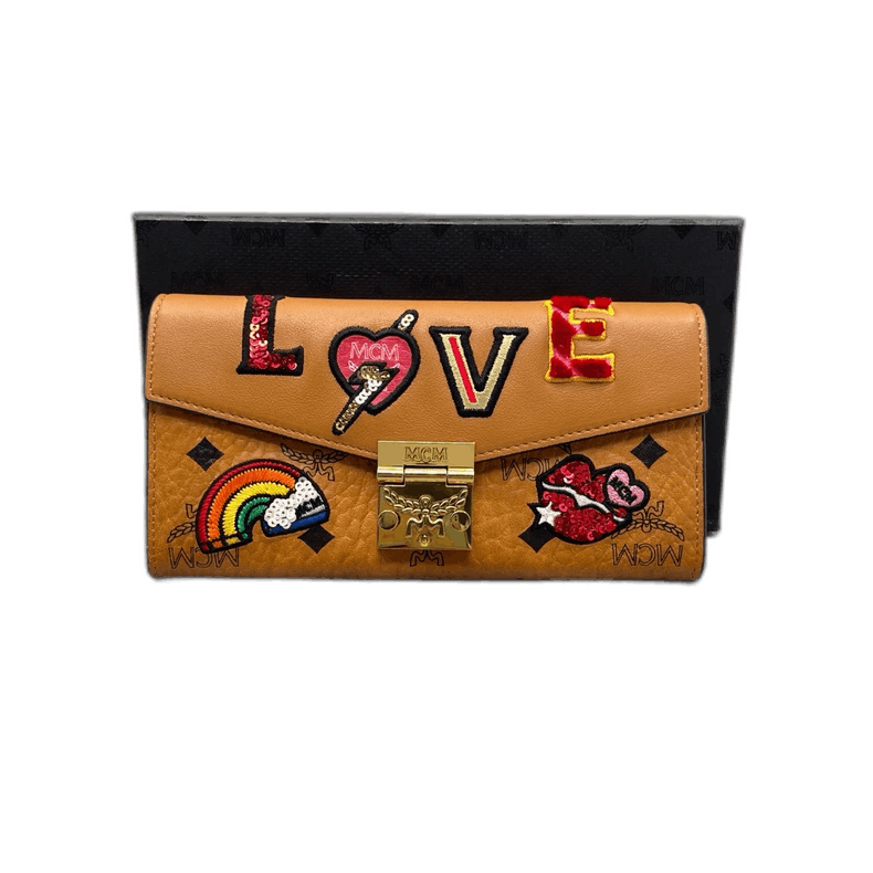 MCM Valentine's Limited Edition Envelope Crossbody Bag in Brown, Women's