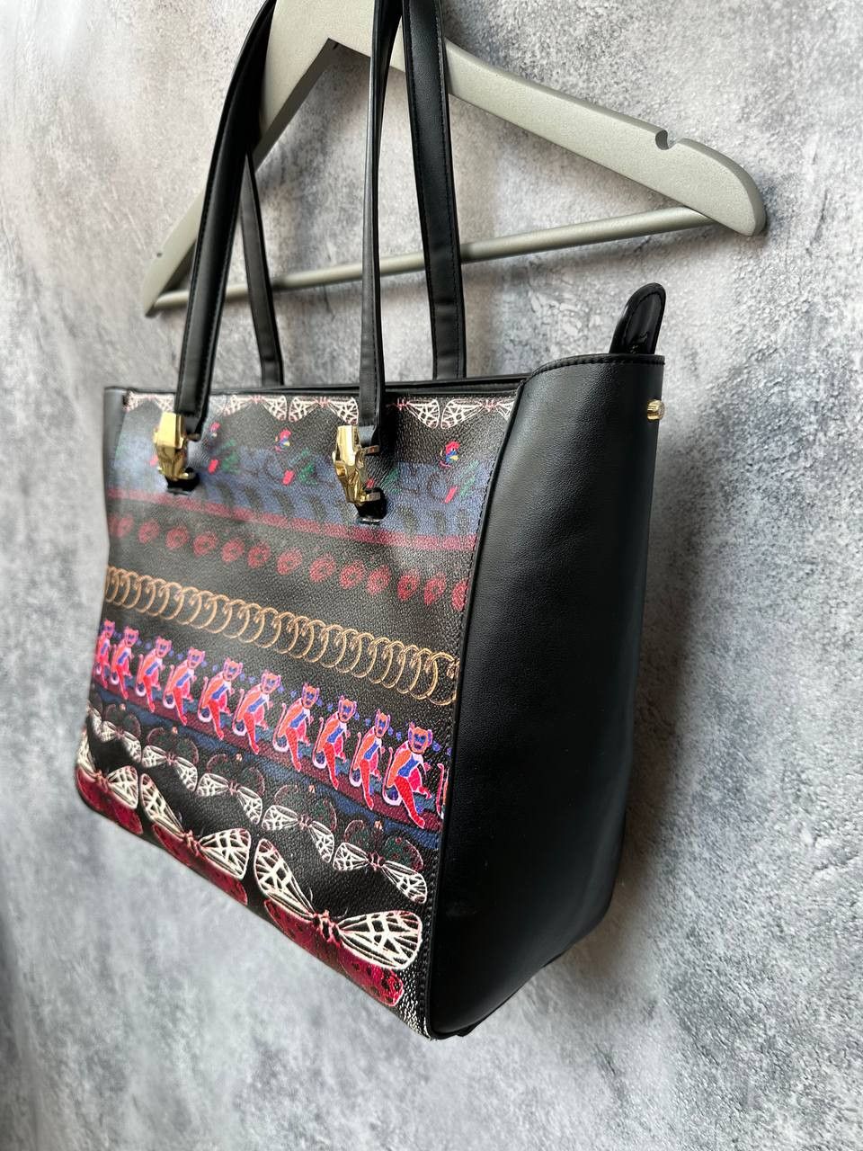 Roberto Cavalli Roberto Cavalli Croc-Embossed Leather Tote Bag Animal Print Size ONE SIZE - 6 Thumbnail