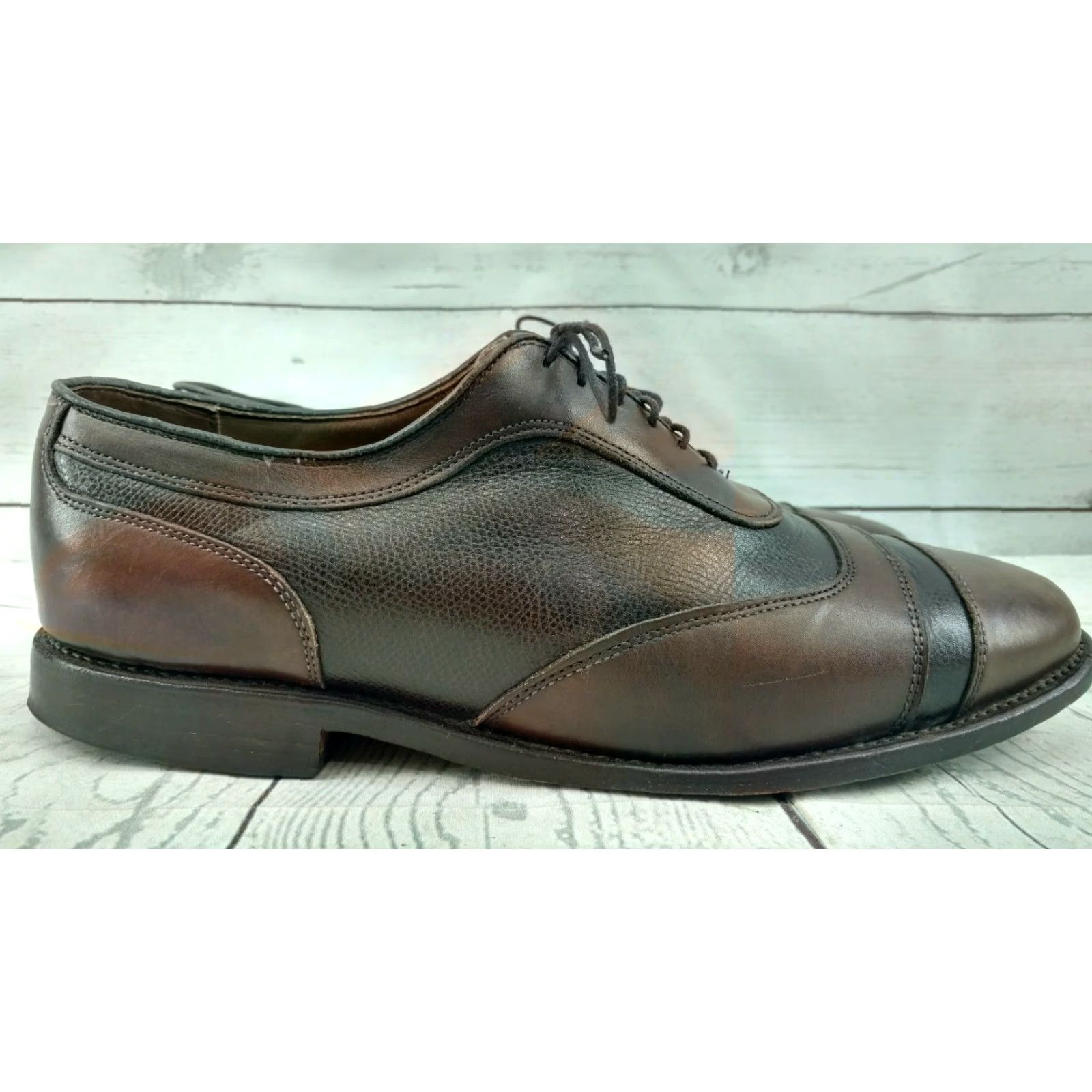 Allen Edmonds Allen Edmonds Oxfords Dress Brown Cap Toe Two Tone Leather Size 9.5 Mens Shoes Size ONE SIZE - 6 Thumbnail
