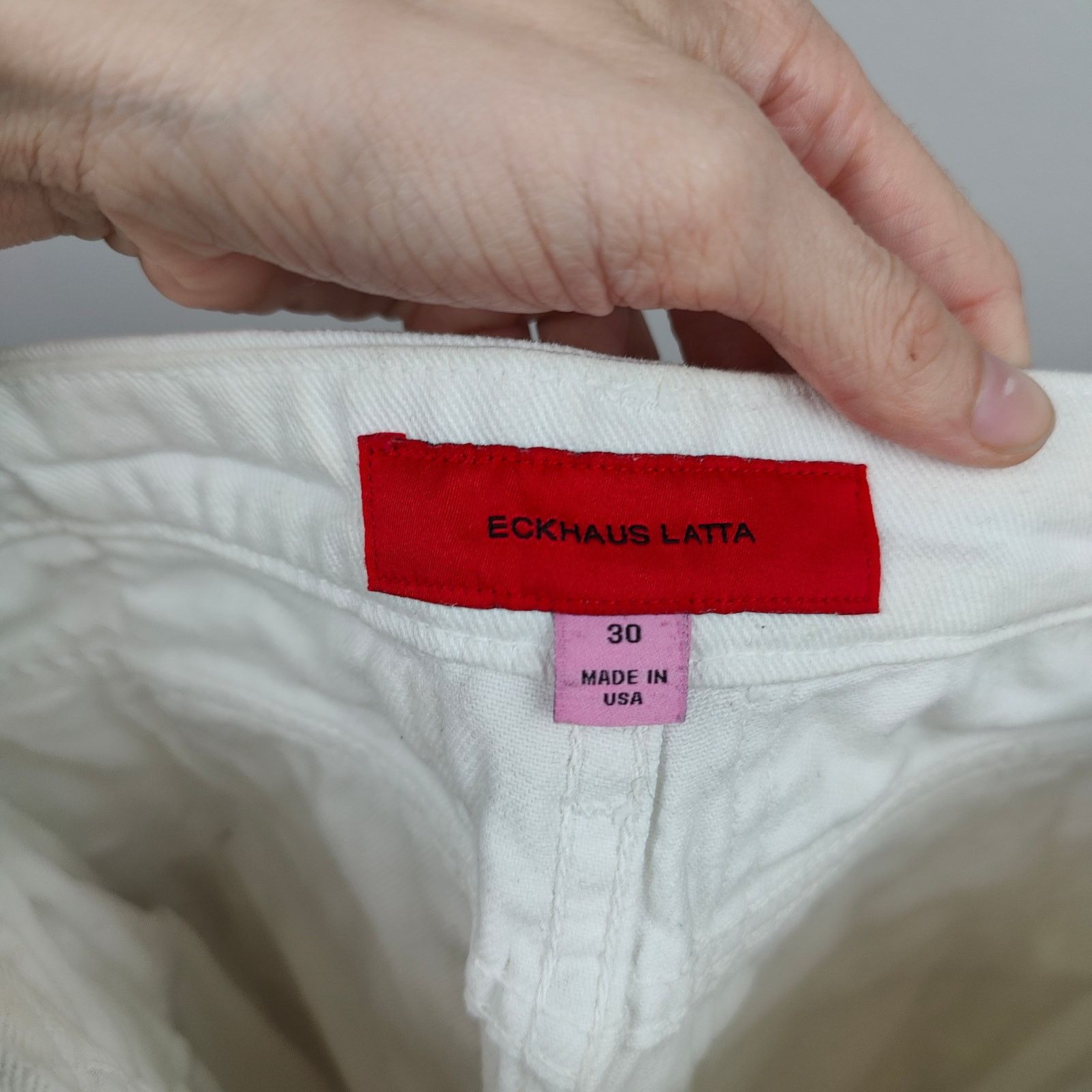 Eckhaus Latta Eckhaus Latta El Jeans Womens 30 White High Rise Size 30" / US 8 / IT 44 - 10 Thumbnail