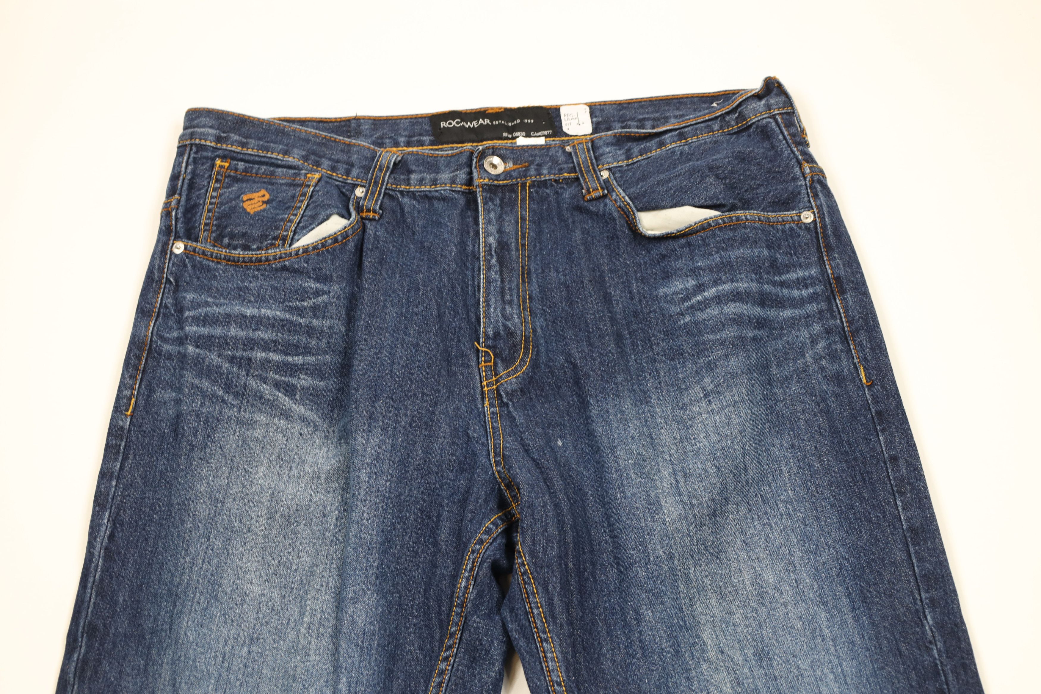 Rocawear Vintage 90s Y2K Rocawear Regular Baggy Wide Leg Denim Jeans Size US 38 / EU 54 - 2 Thumbnail