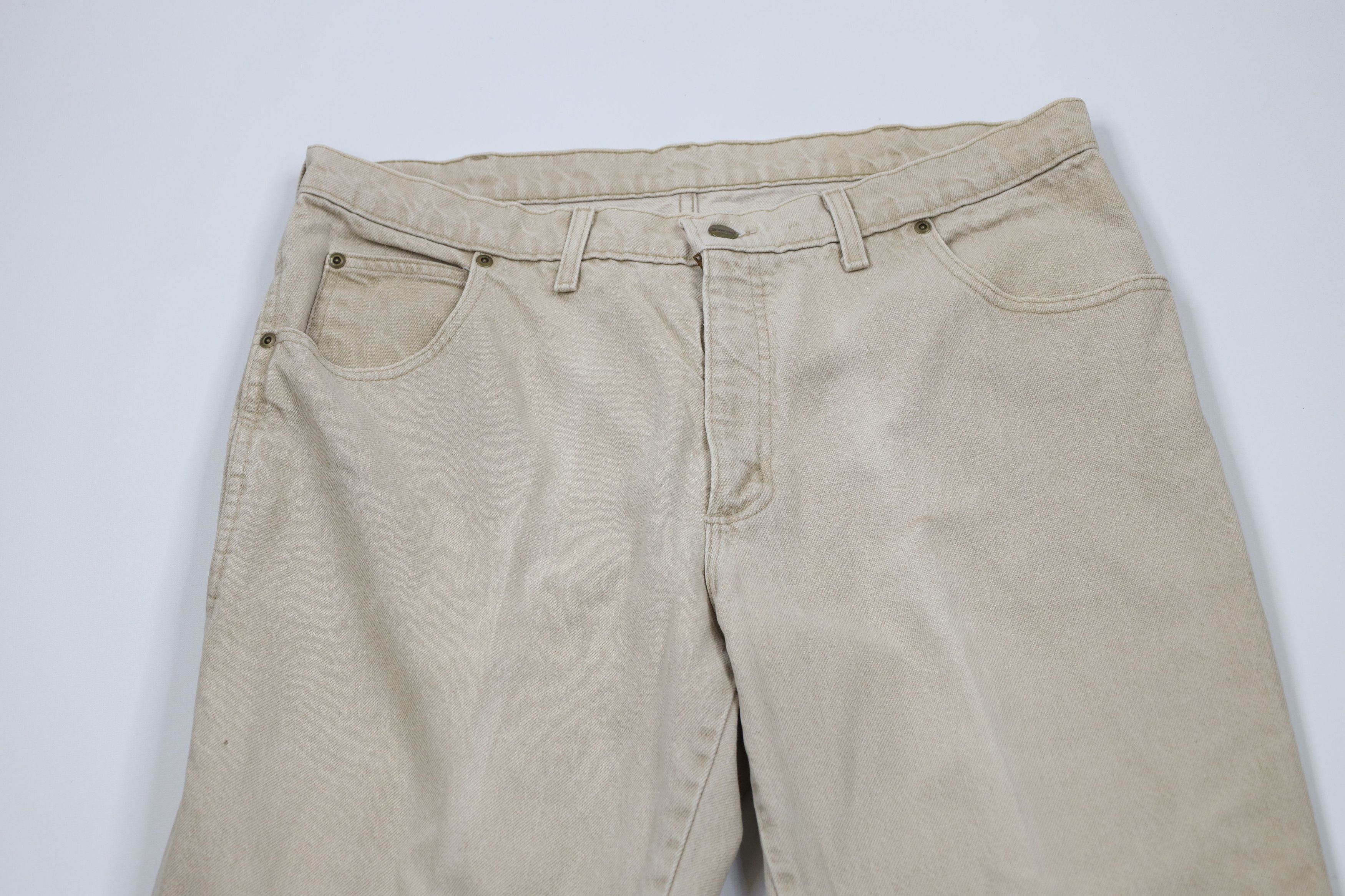 Lands' End × Vintage Vintage 90s Lands End Stonewash Rigger Denim Jeans USA Size US 36 / EU 52 - 2 Thumbnail