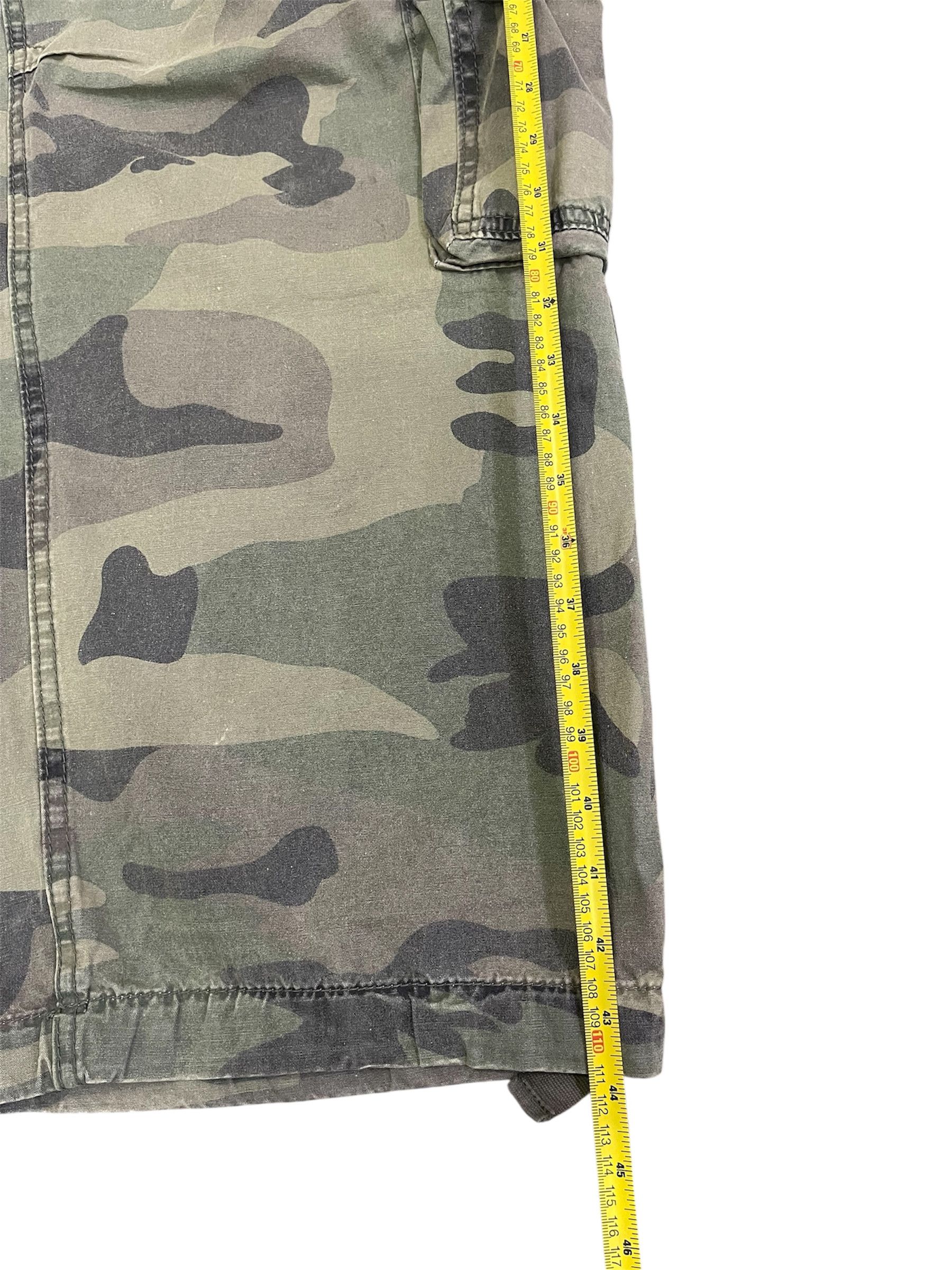 Abercrombie & Fitch Vtg Style A&F Camouflage Faded of the Day Baggy Army Size US 34 / EU 50 - 12 Thumbnail