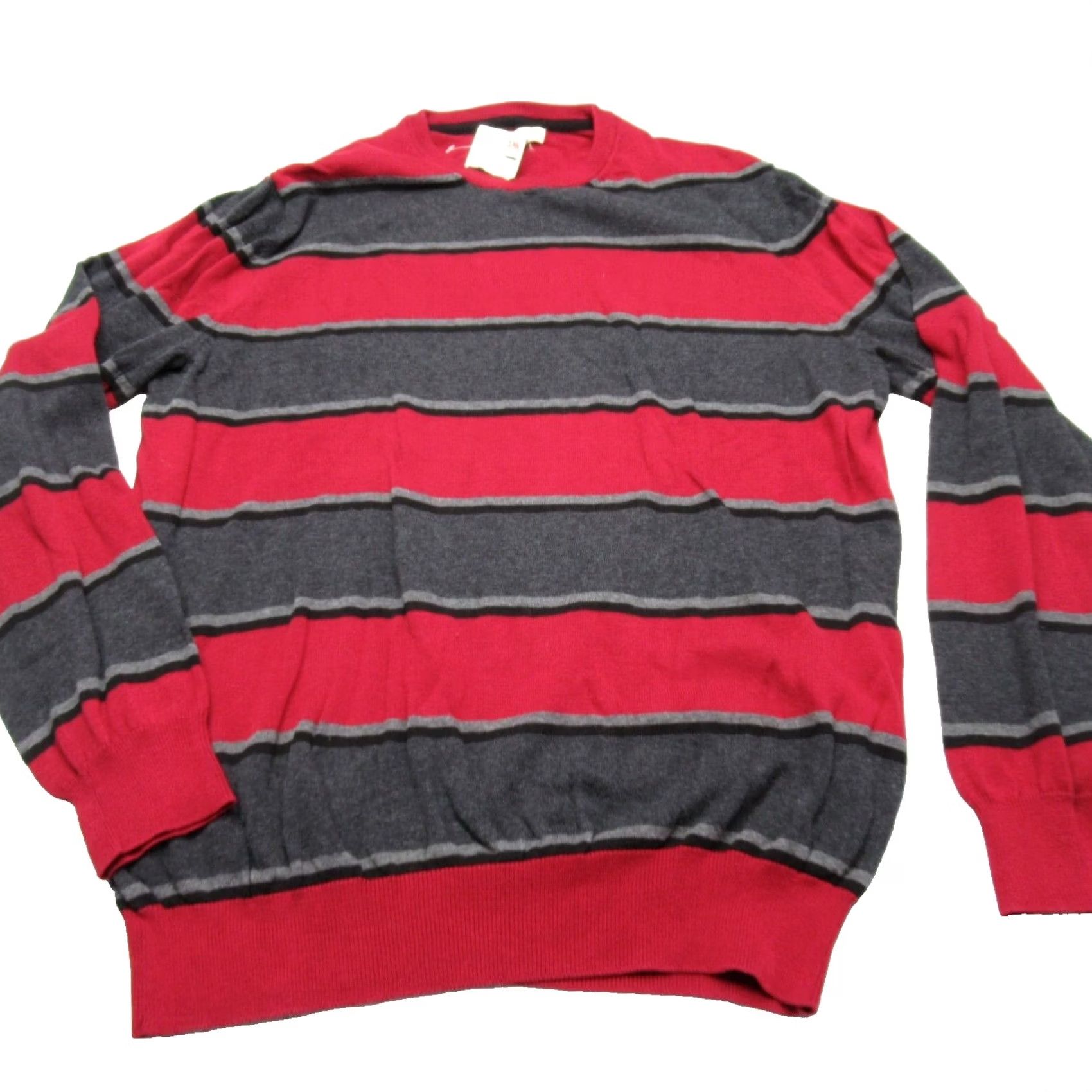Vintage British Khaki Sweater Mens XL Red Striped Cotton Crew Neck Knit Pullover NEW Size US XL / EU 56 / 4 - 2 Thumbnail