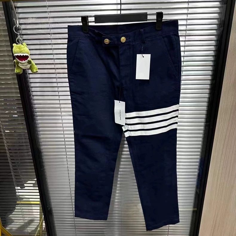 Thom Browne Thom Browne size1 Gold-trimmed trousers Size 36S - 1 Thumbnail