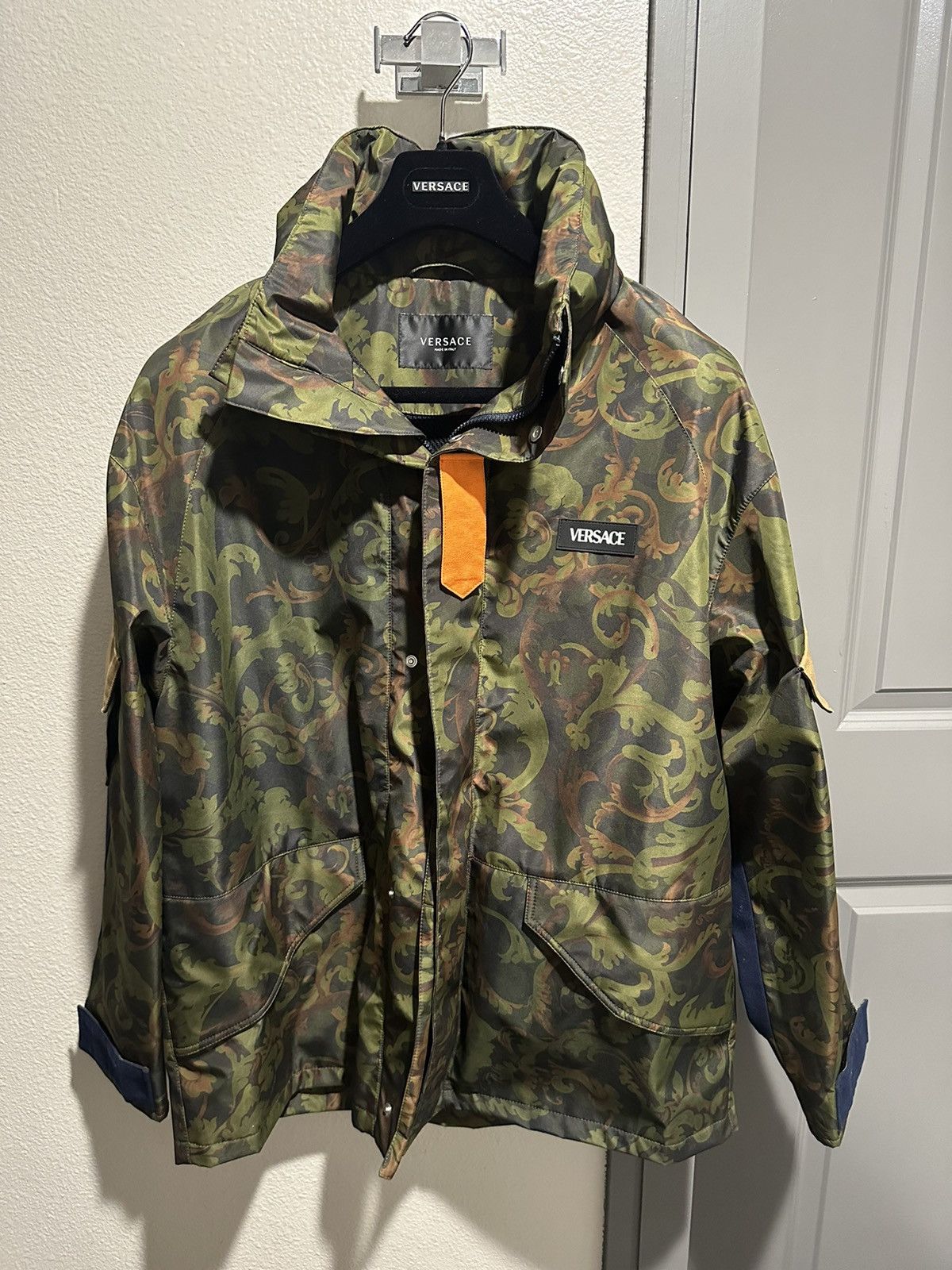 Versace Green Barocco Flauge snowboard/raincoat