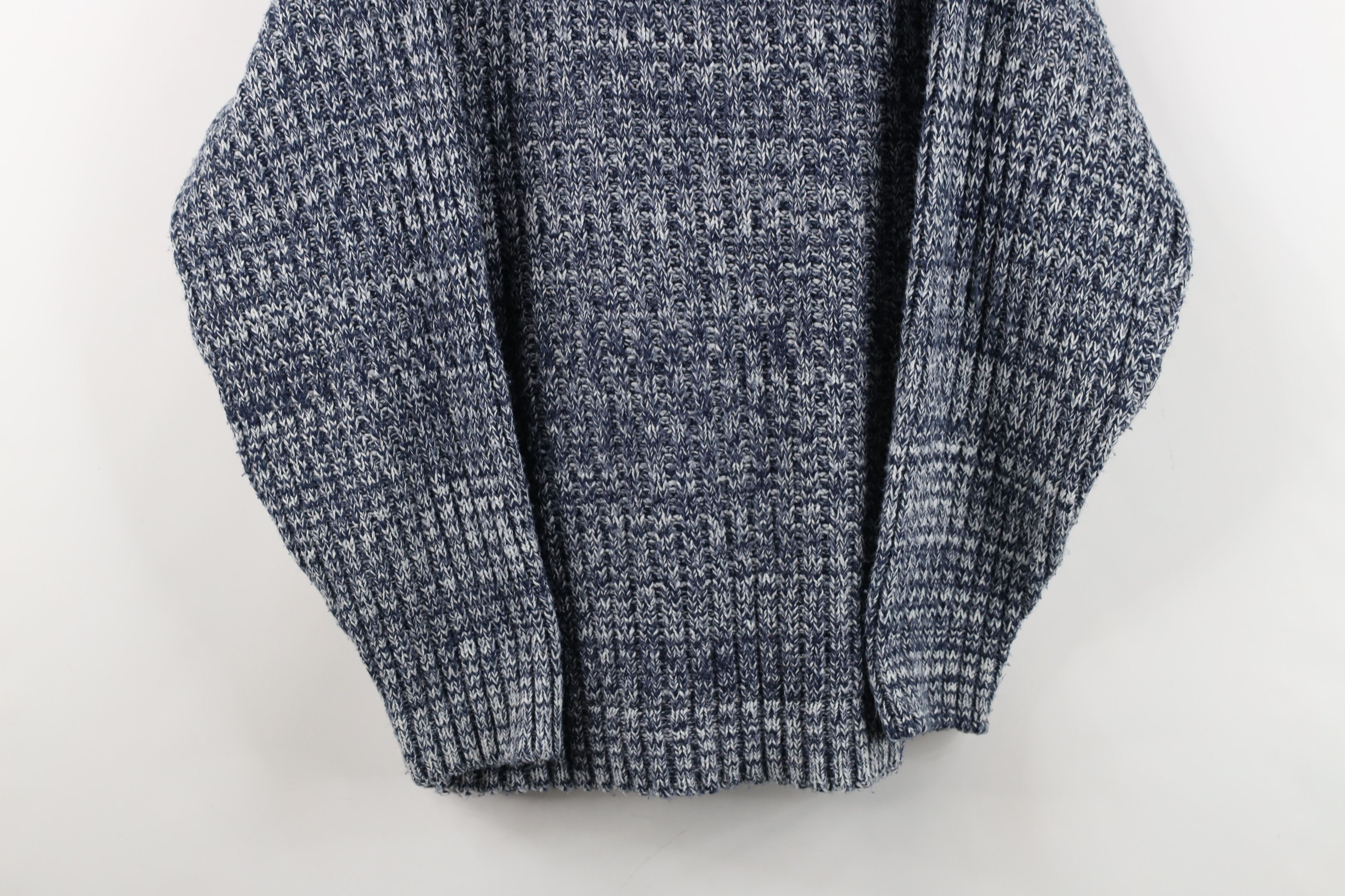 Vintage Vintage 90s Streetwear Chunky Ribbed Knit Sweater Blue USA Size US M / EU 48-50 / 2 - 3 Thumbnail
