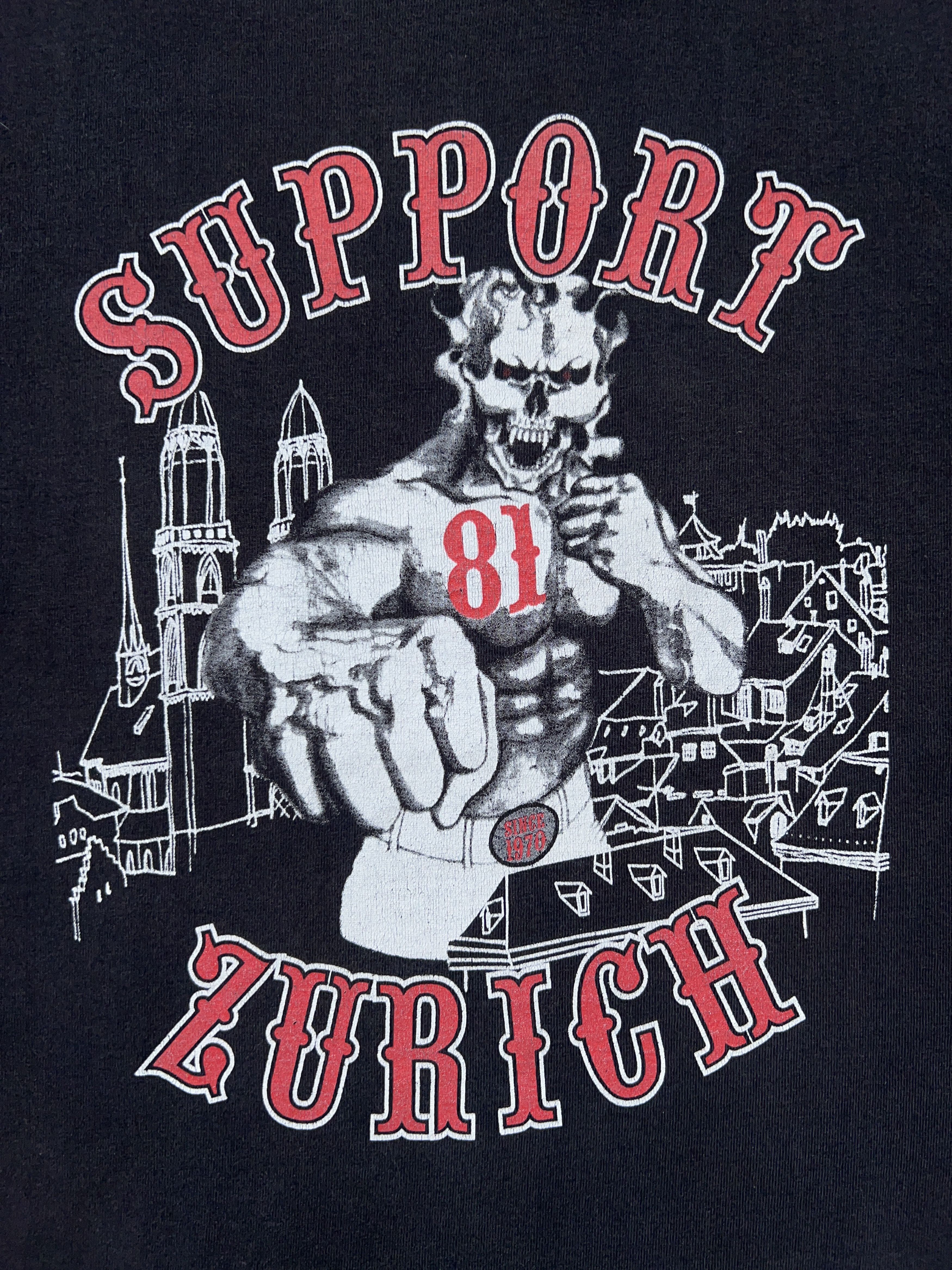 Band Tees Big Red Machine Support 81 Zurich Rock T Shirt Black Size US M / EU 48-50 / 2 - 3 Thumbnail
