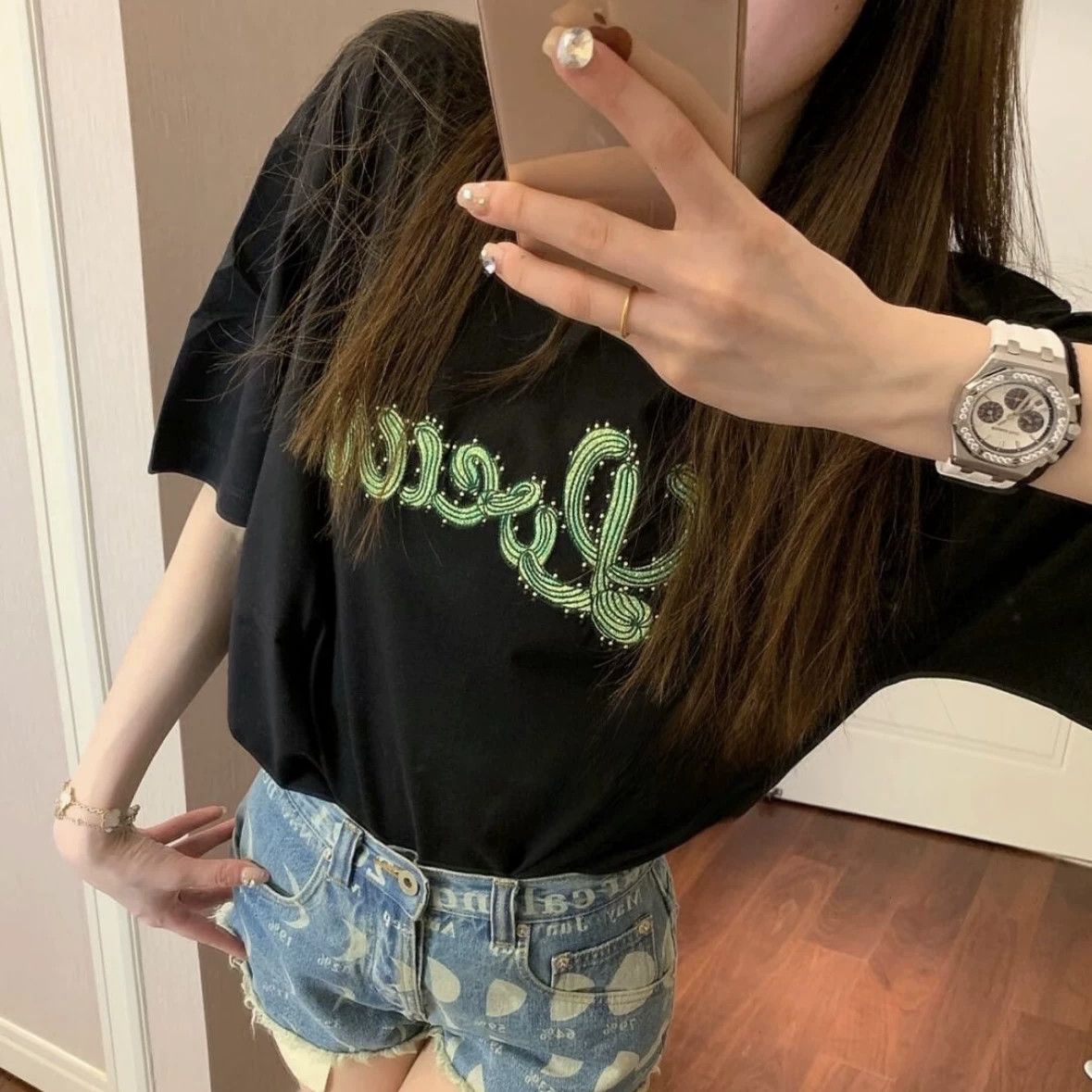 Loewe Loewe apr700 Cactus Slogan Embroidered SS Tee S Size S / US 4 / IT 40 - 7 Thumbnail