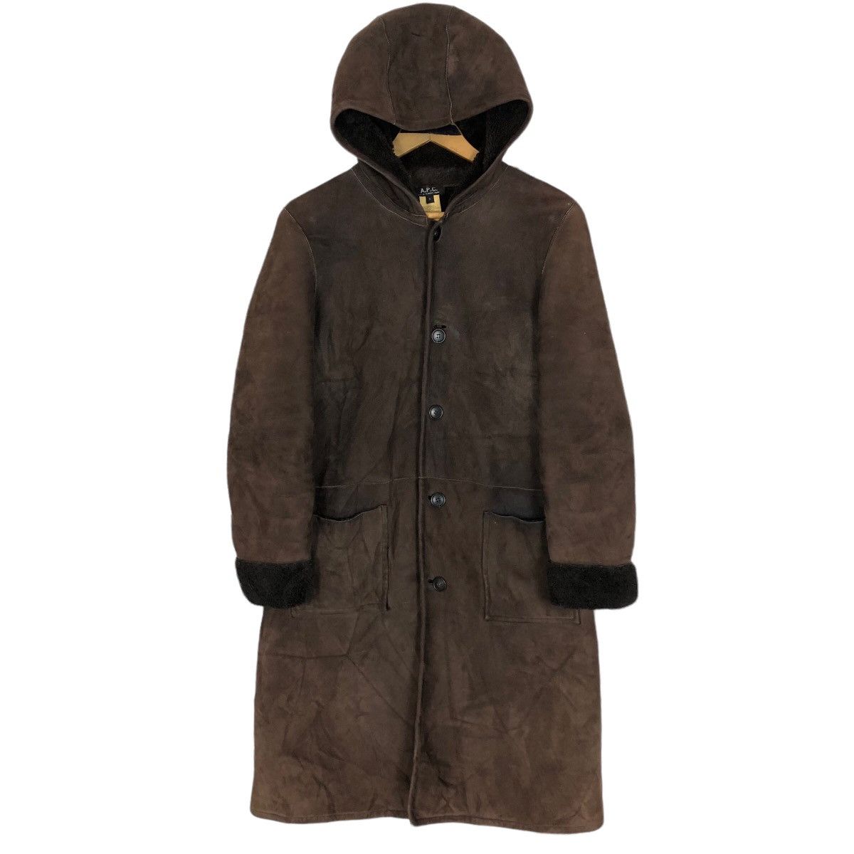 A.P.C. Vintage A.P.C. Hooded Sheepskins Shearling Leather Jacket Size S / US 4 / IT 40 - 1 Thumbnail