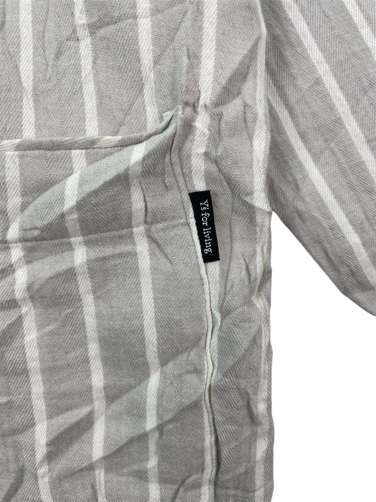 Yohji Yamamoto Y’s For Living overcoat stripes twin pocket Size US L / EU 52-54 / 3 - 3 Thumbnail