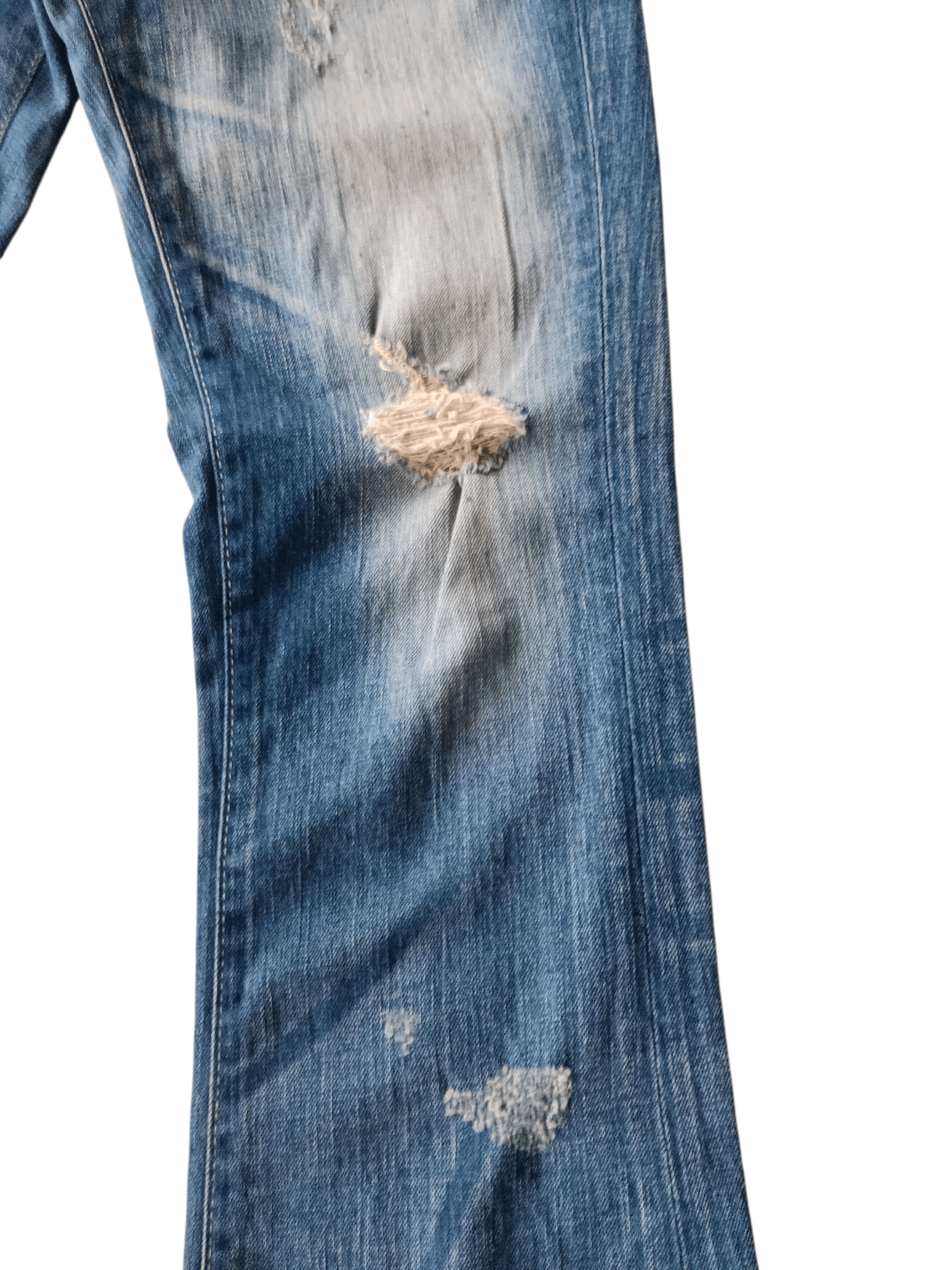 Vanquish Vanquish gold flared ripped jeans Size US 33 - 7 Thumbnail