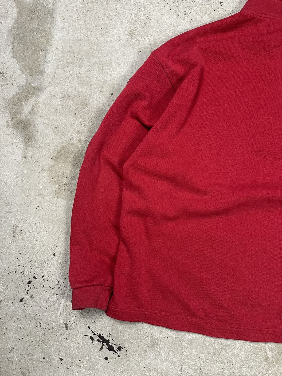 Nike × Vintage Vintage 90s Nike TN Red Half Zip Sweatshirt Swoosh SpellOut Size US XL / EU 56 / 4 - 12 Thumbnail