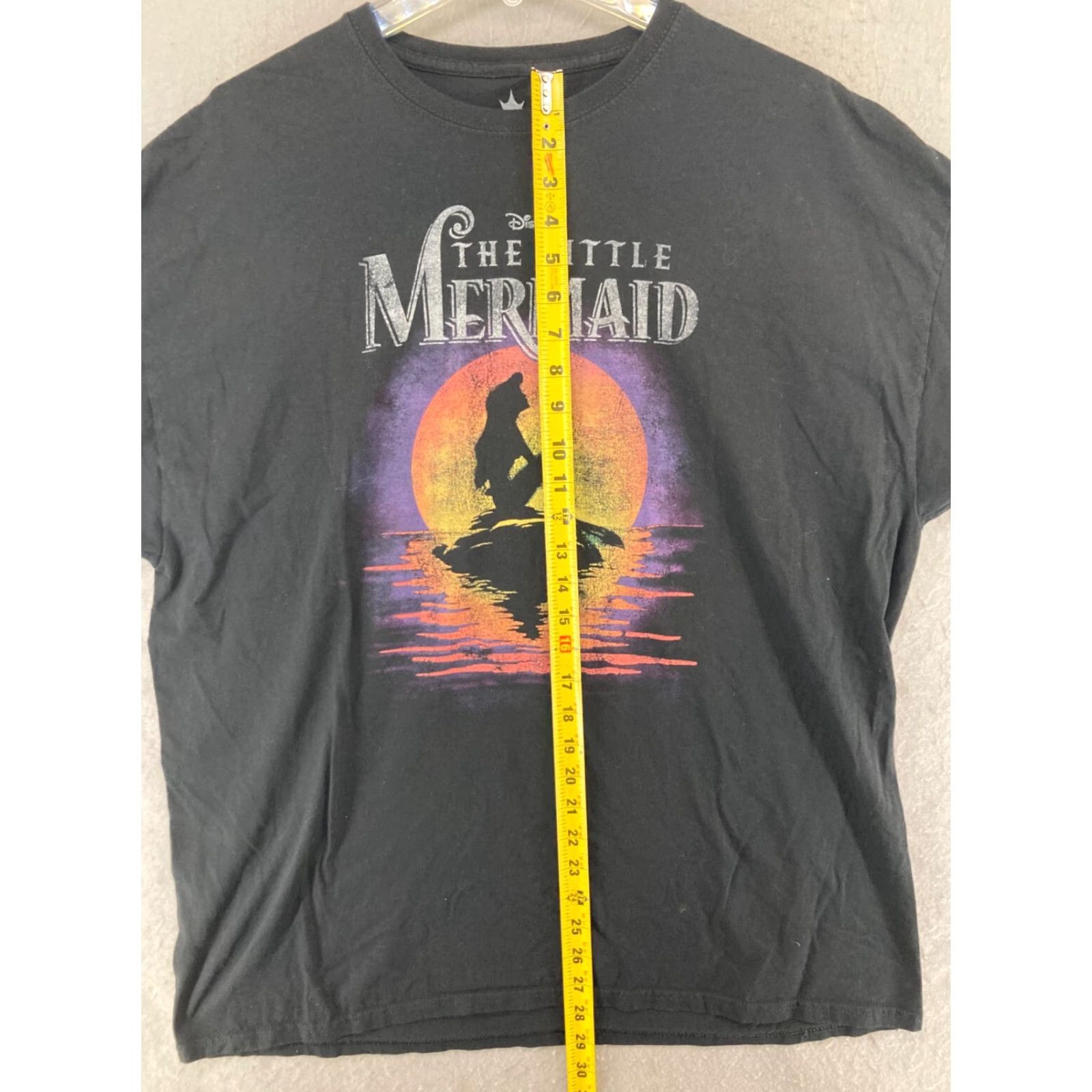 Disney Disney Womens TShirt 2XL Black Ariel The Little Mermaid On Rock Size XXL / US 16-18 / IT 52-54 - 3 Thumbnail