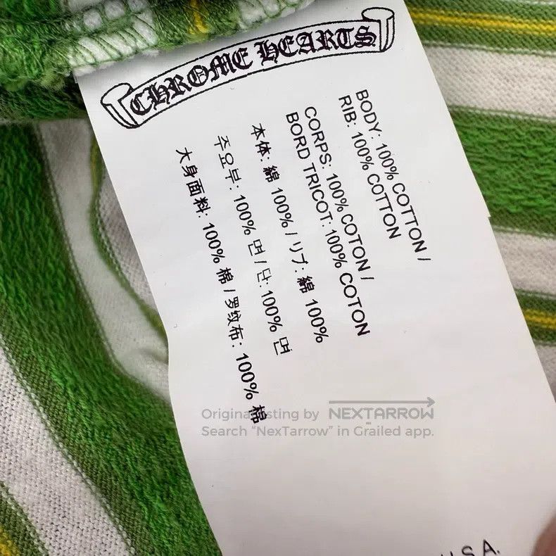 Chrome Hearts CHROME HEARTS Size M Short sleeves with white and green str Size US M / EU 48-50 / 2 - 4 Thumbnail