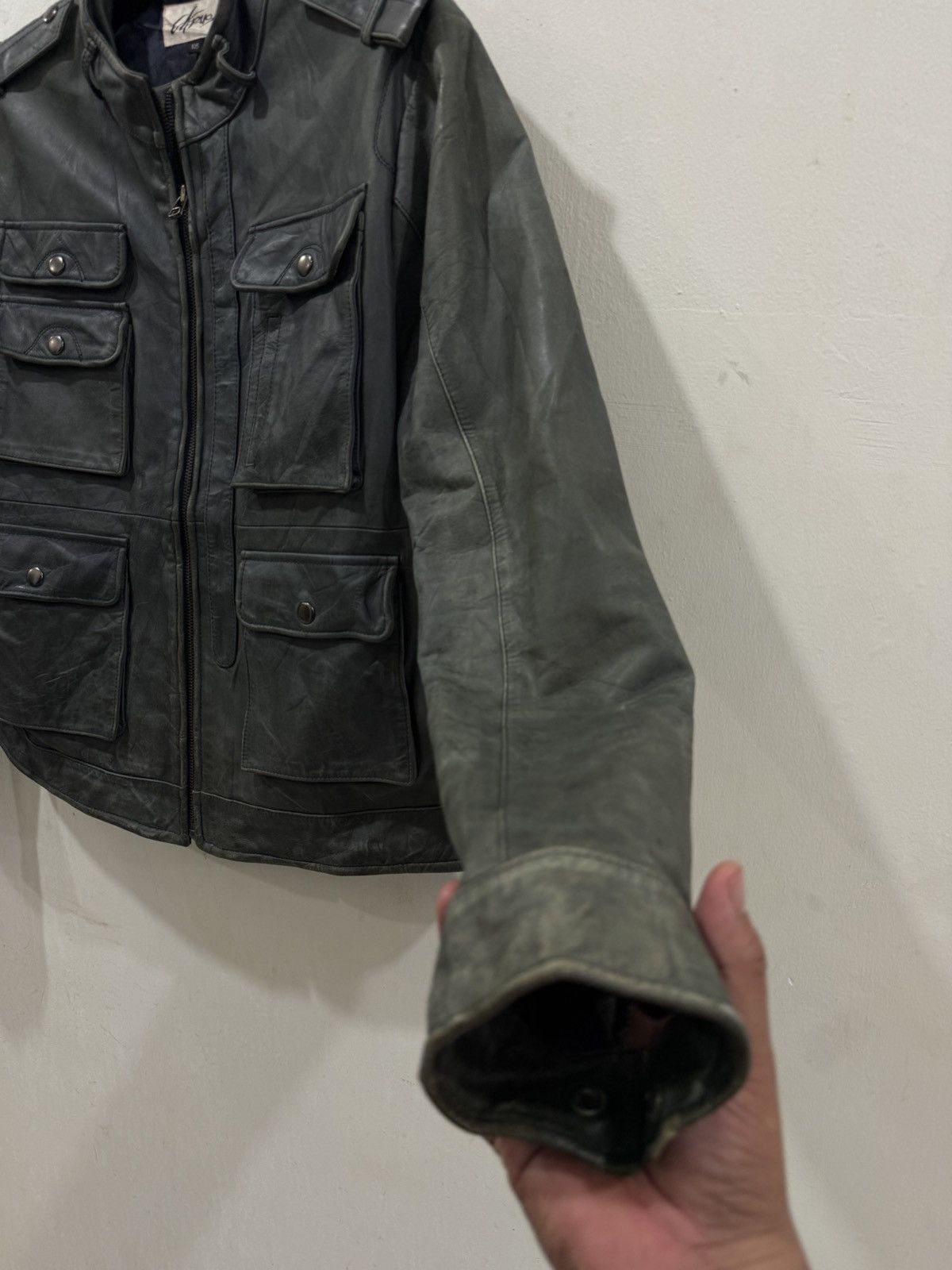 Caruso VTG CARUSO M65 Leather Jacket Size US L / EU 52-54 / 3 - 8 Thumbnail