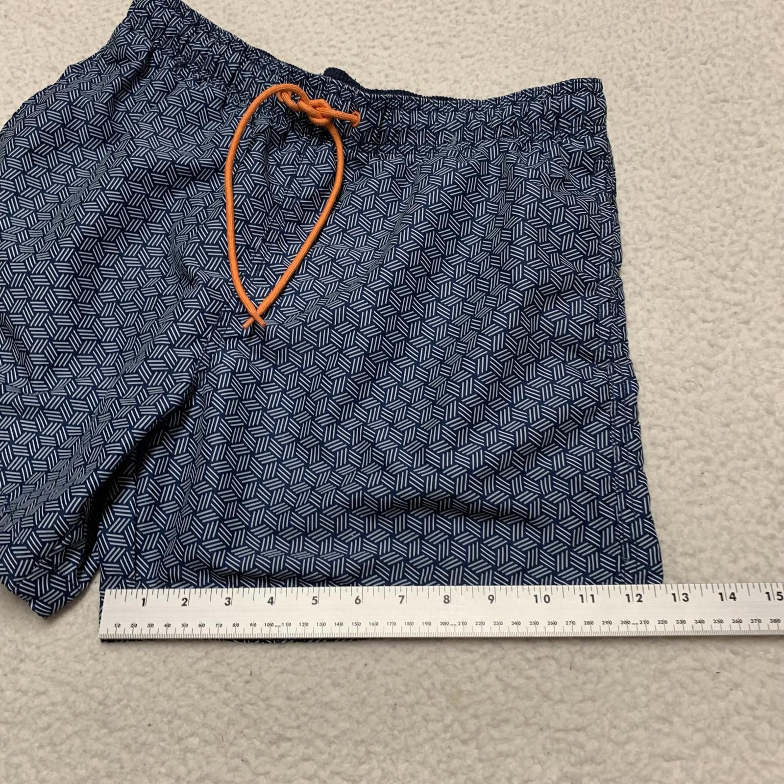 H&M H&M Men's Sz M Navy Geometric Pattern Swim Shorts Trunks Size US 32 / EU 48 - 7 Thumbnail