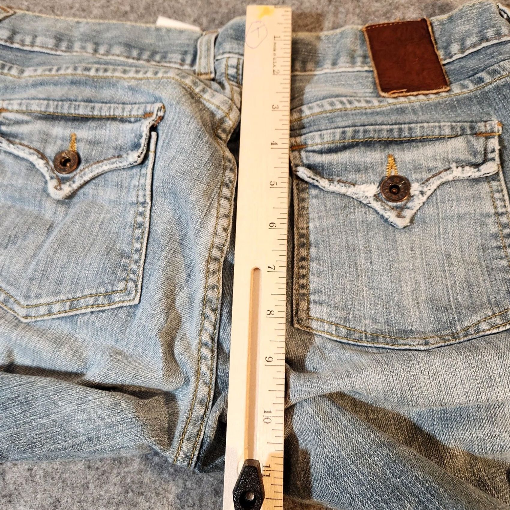 Lucky Brand VINTAGE Lucky Brand Jeans Womens 8 Jezabel Dungarees Blue Denim Stretch 32in Inseam Made in USA Womens Jeans Size 30" / US 8 / IT 44 - 5 Thumbnail