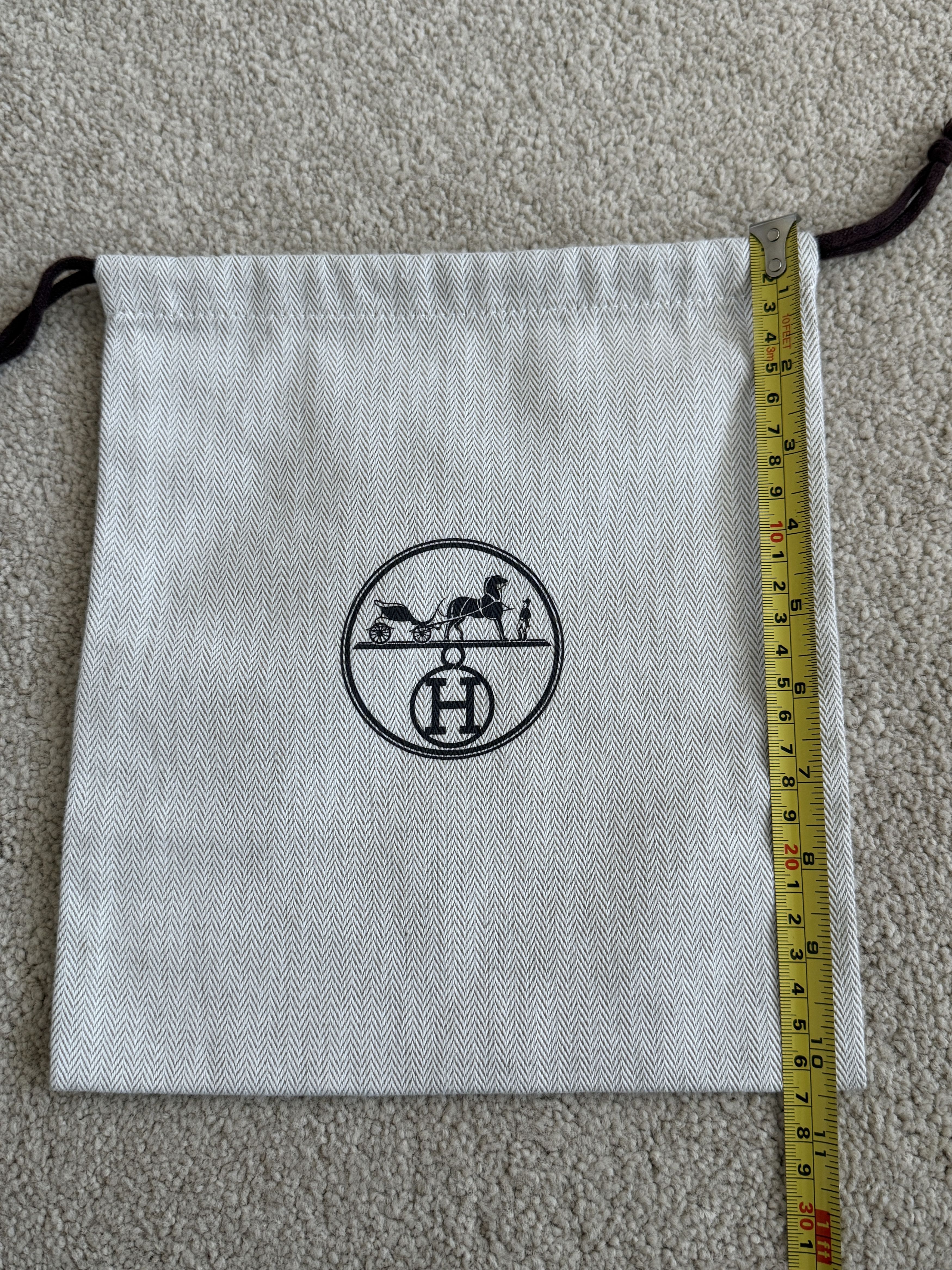 Hermes Authentic Hermes Herringbone Tweed Small Drawstring Dustbag Size ONE SIZE - 3 Thumbnail