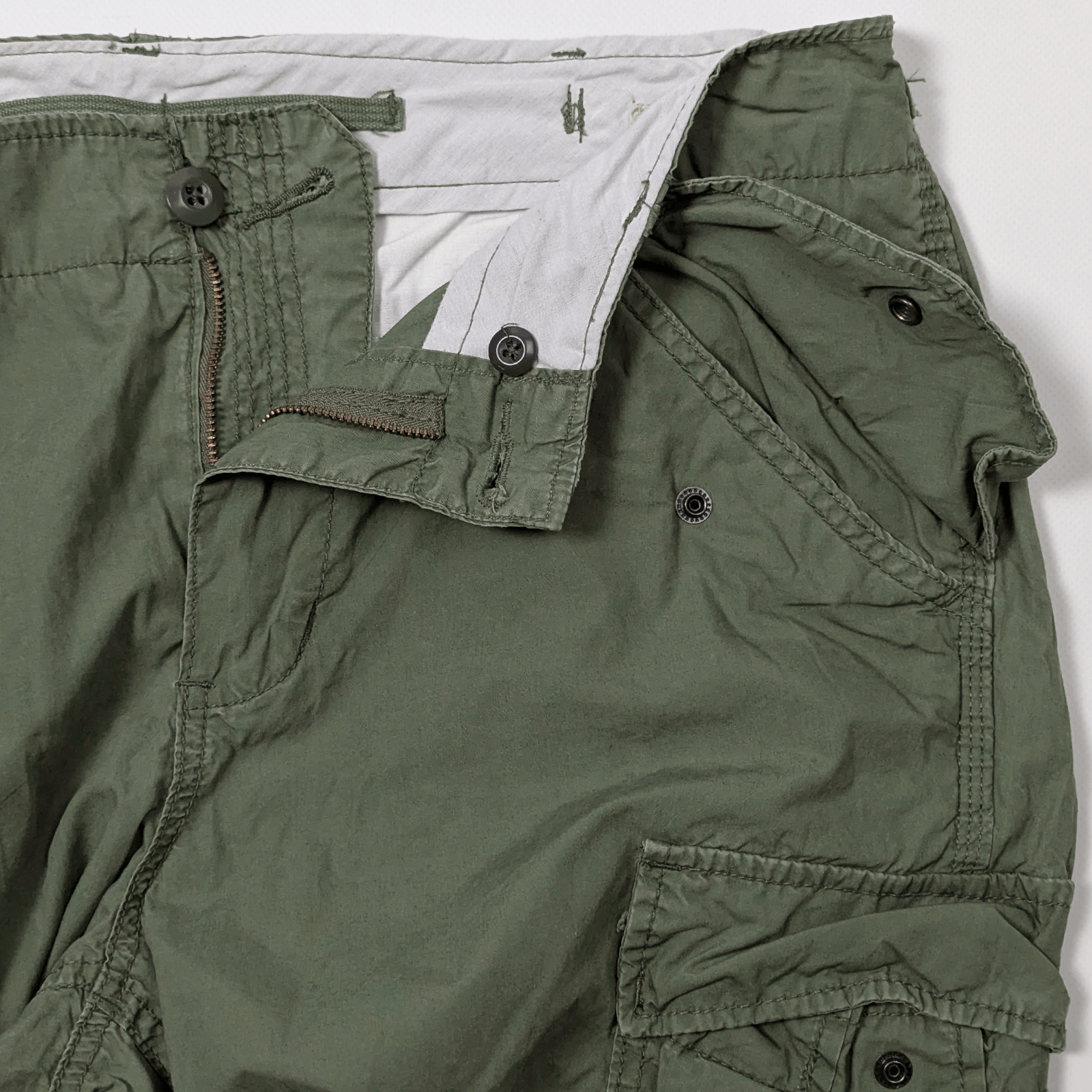 Denim & Supply Ralph Lauren Ralph Laurent Military Multipocket Khaki Green Cargo Pants Size US 34 / EU 50 - 4 Thumbnail