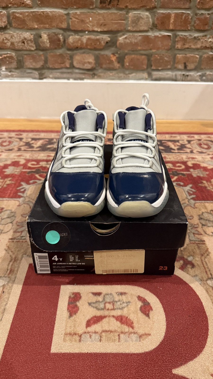 Jordan Brand × Nike Air Jordan 11 Retro Low BG “Georgetown” 2015 – Sz 4Y – DS Size US 5 / EU 37 - 2 Thumbnail