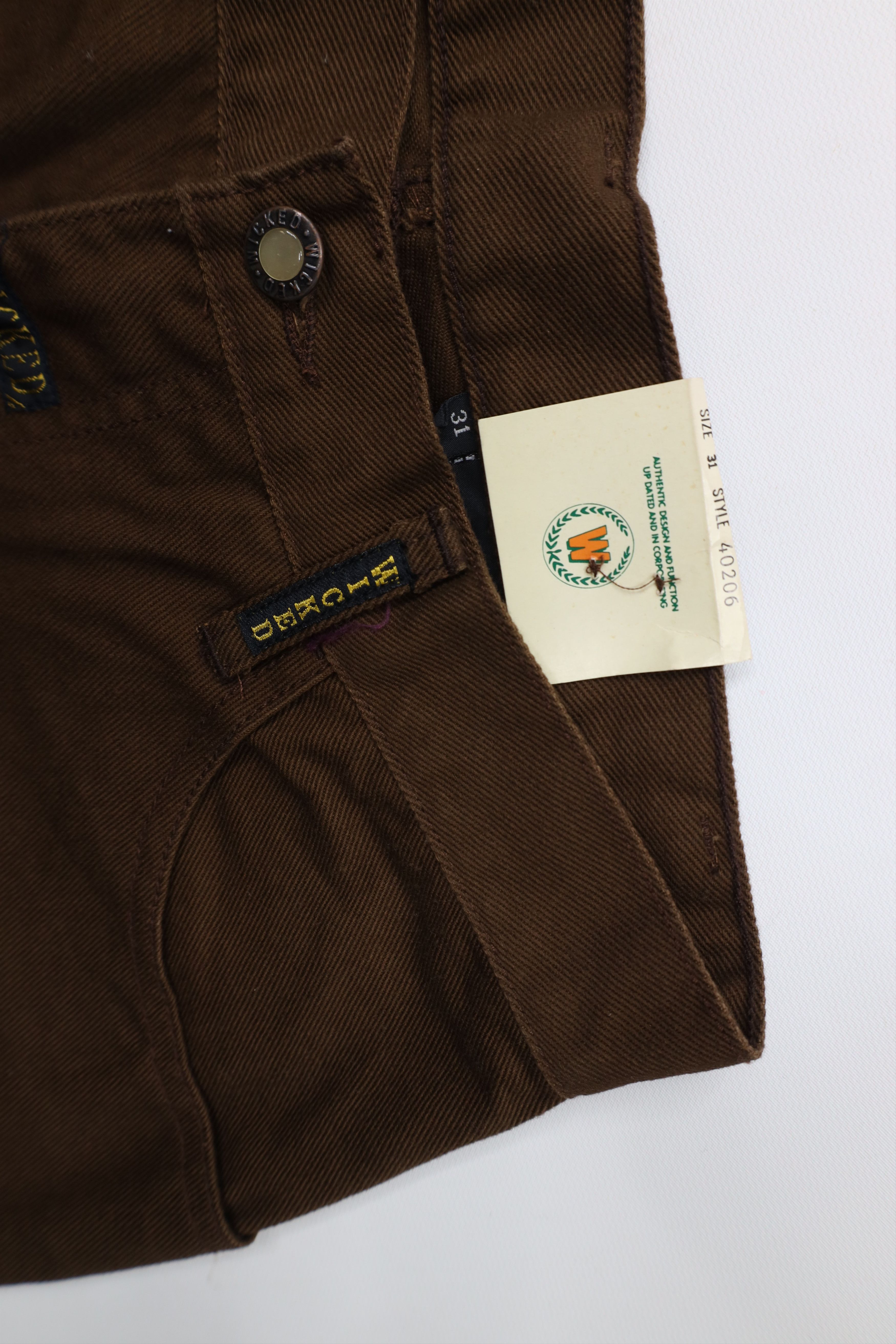 Vintage Deadstock Vintage 90s Streetwear Fit Skateboard Jeans Brown Size US 31 - 7 Thumbnail
