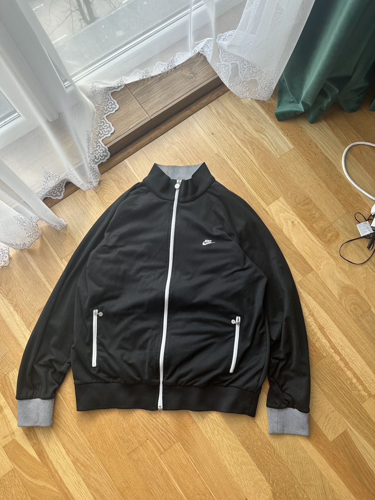 Nike × Vintage Nike vintage zip black 90s Size US L / EU 52-54 / 3 - 1 Thumbnail
