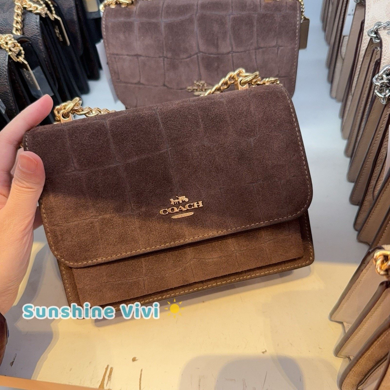 Coach NWT Coach Mini Klare Crossbody Bag CCE09 Gold/Maple suede Size ONE SIZE - 6 Thumbnail