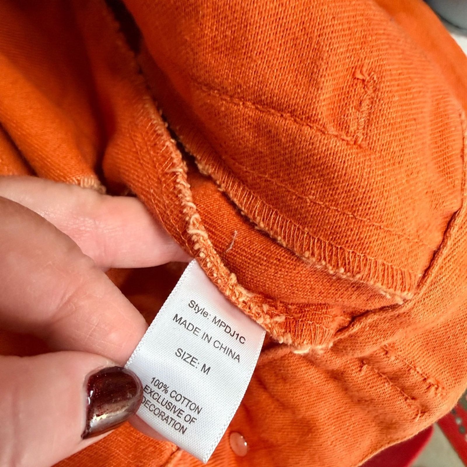 Fashion Nova Novamen Men's Orange Denim Jacket Size US M / EU 48-50 / 2 - 3 Thumbnail