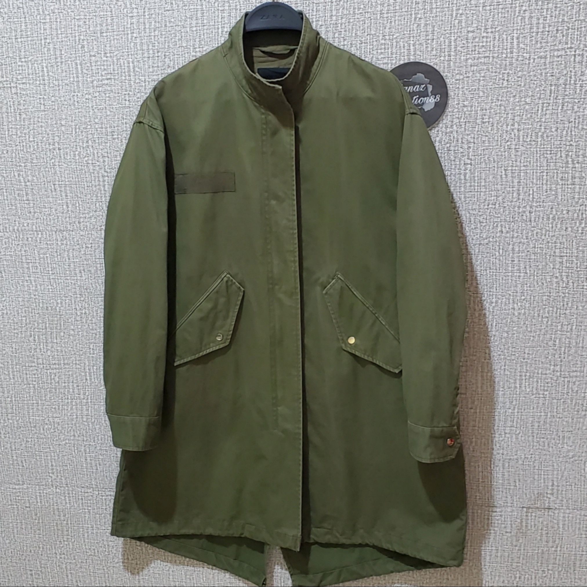 Zara Vintage ZARA BASIC Outer wear Flower Embroidered Mod Coat Size M / US 6-8 / IT 42-44 - 4 Thumbnail