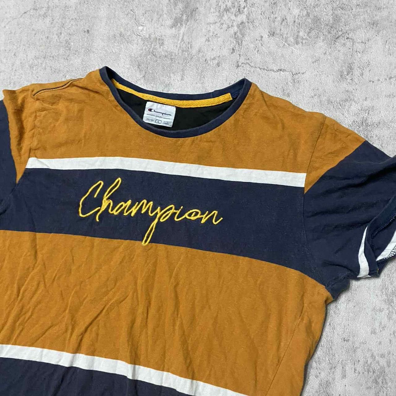 Champion Yellow and navy Champion T-shirt Size US L / EU 52-54 / 3 - 2 Thumbnail
