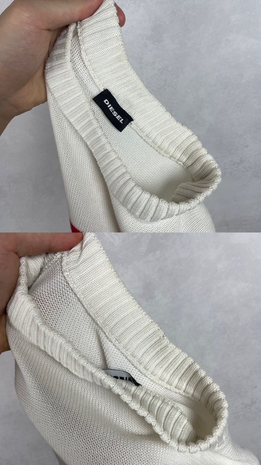 Diesel Big D Logo Cotton Knit Sweater Jumper